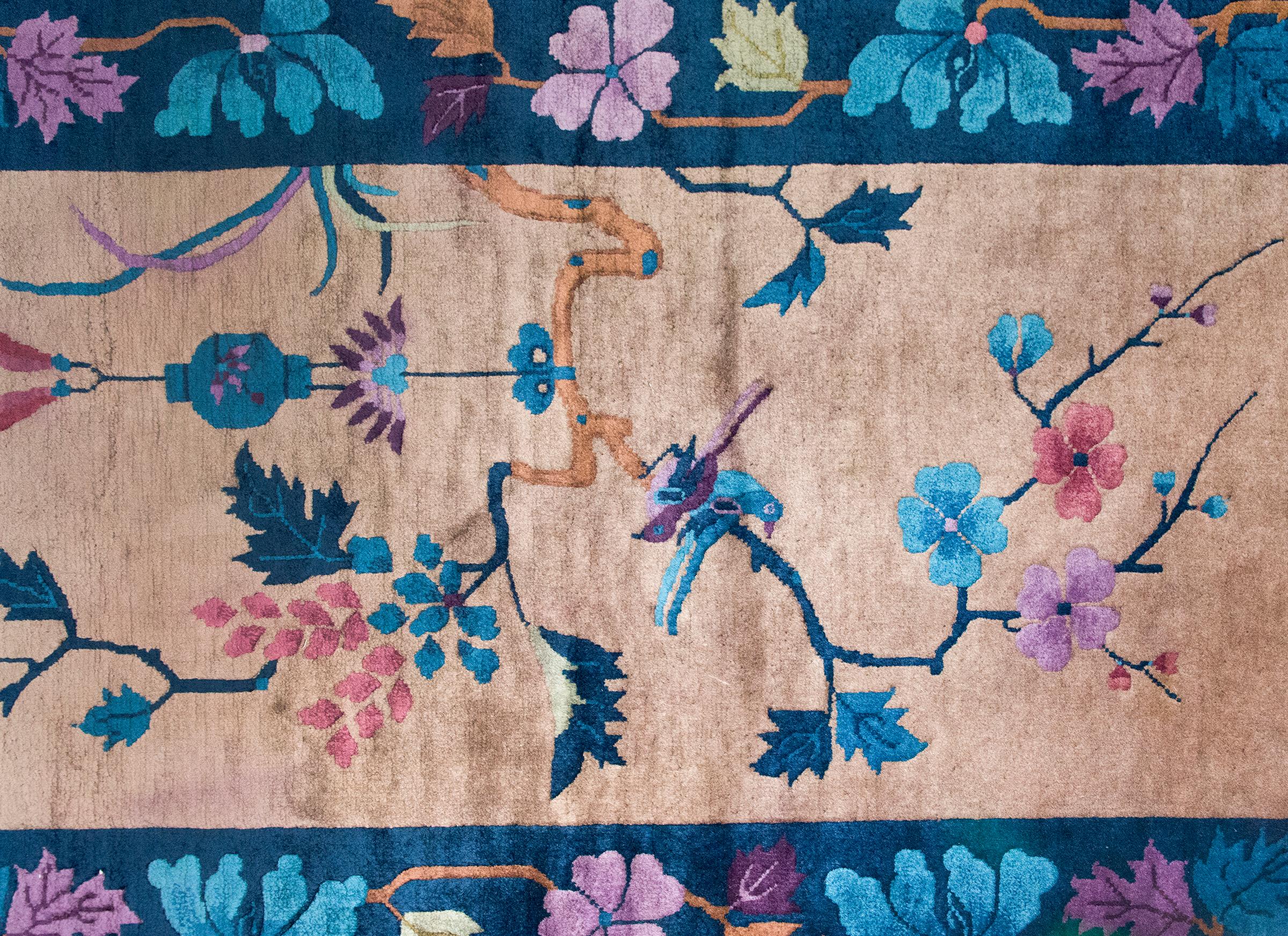 Tapis Art Déco chinois du début du 20ème siècle en vente 3