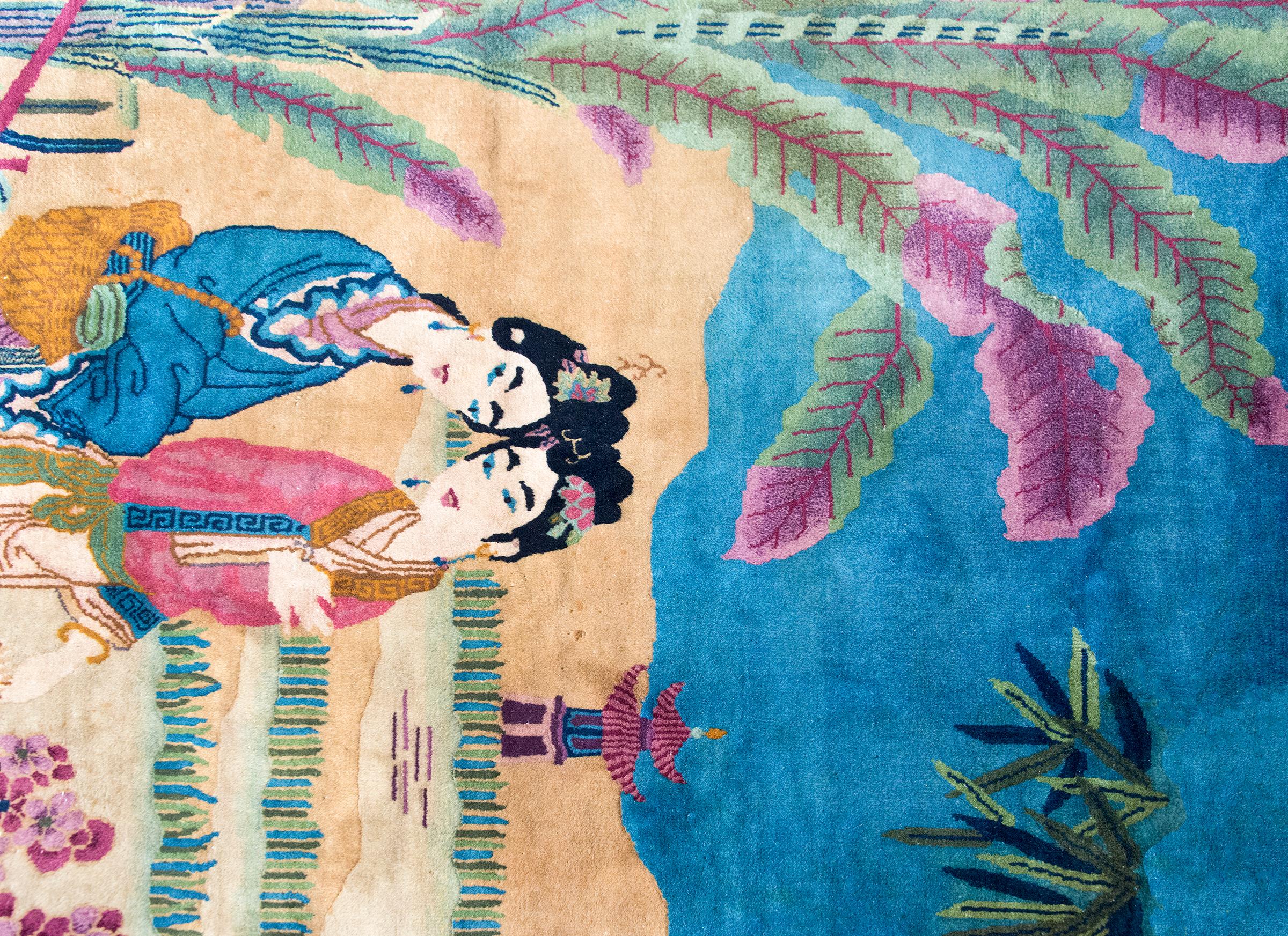 Early 20th Century Chinese Art Deco Rug im Angebot 3