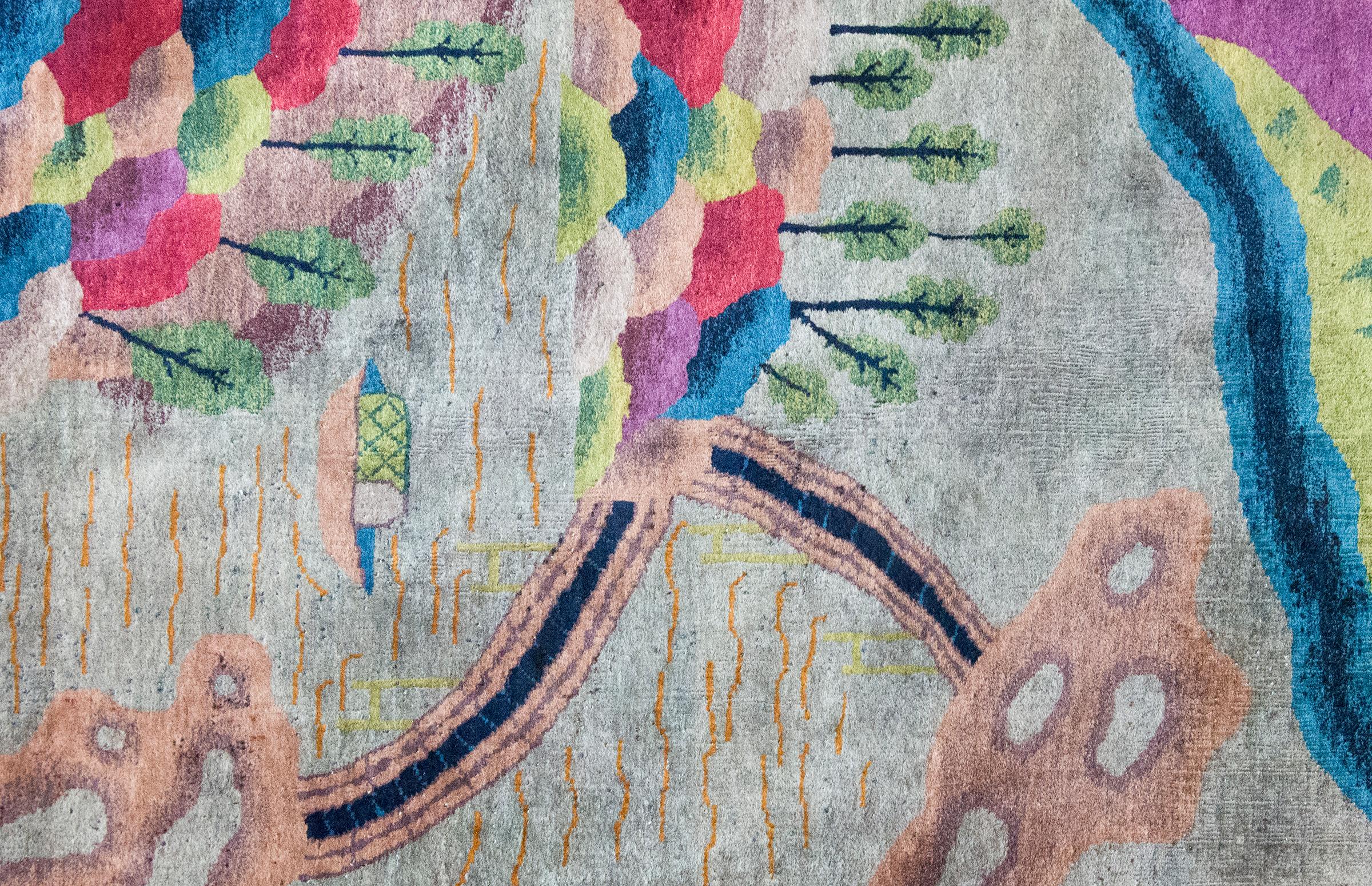Early 20th Century Chinese Art Deco Rug For Sale 6