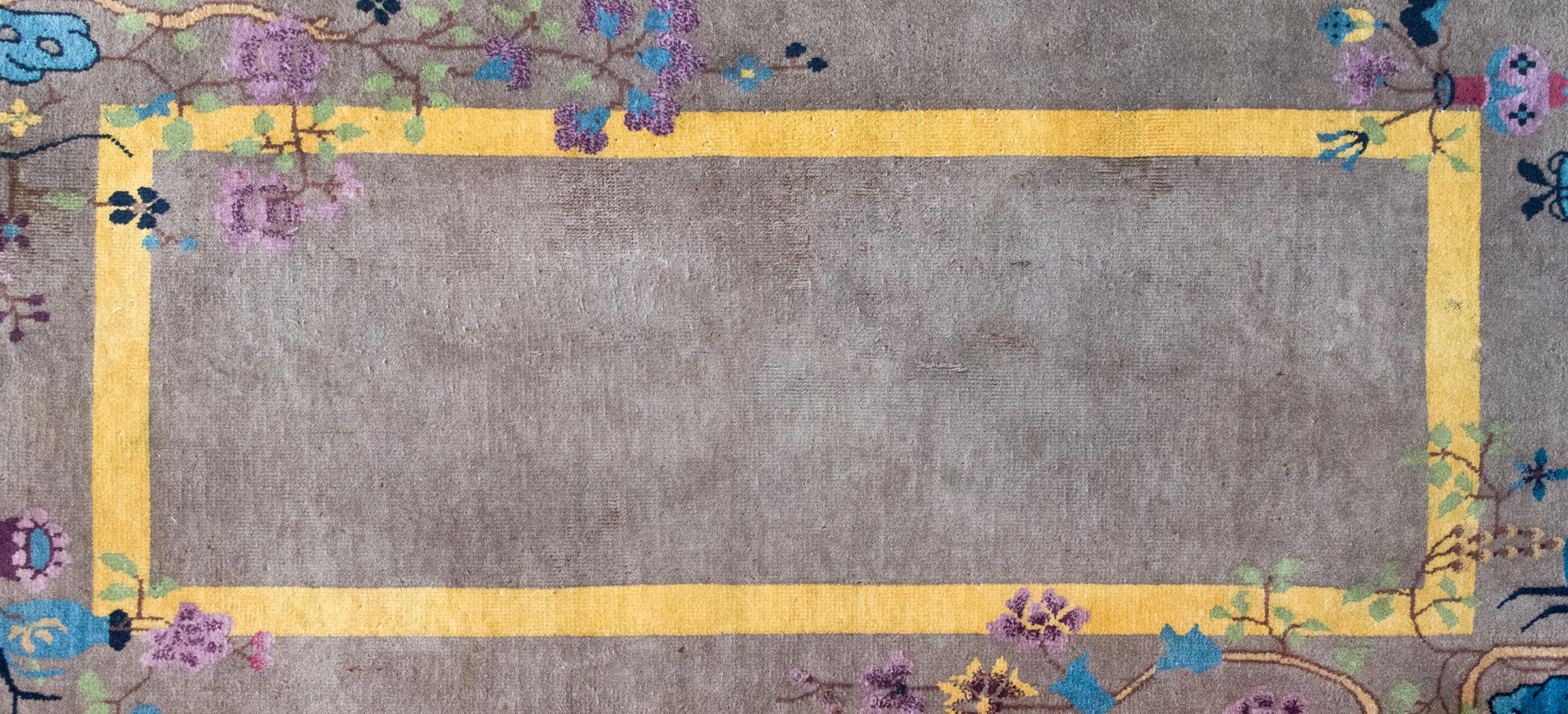 Tapis Art Déco chinois du début du 20ème siècle en vente 3