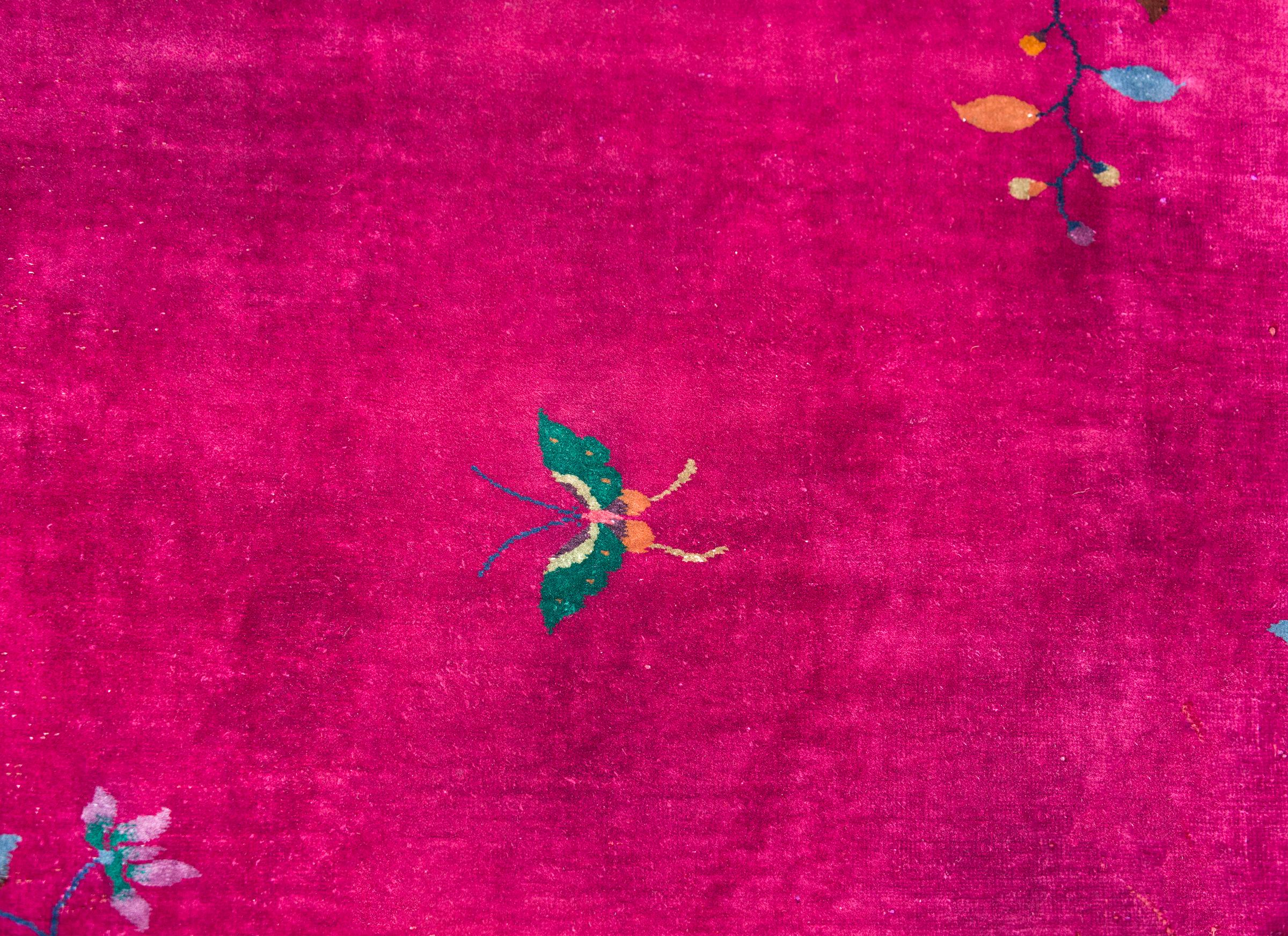 Tapis Art Déco chinois du début du 20ème siècle en vente 4