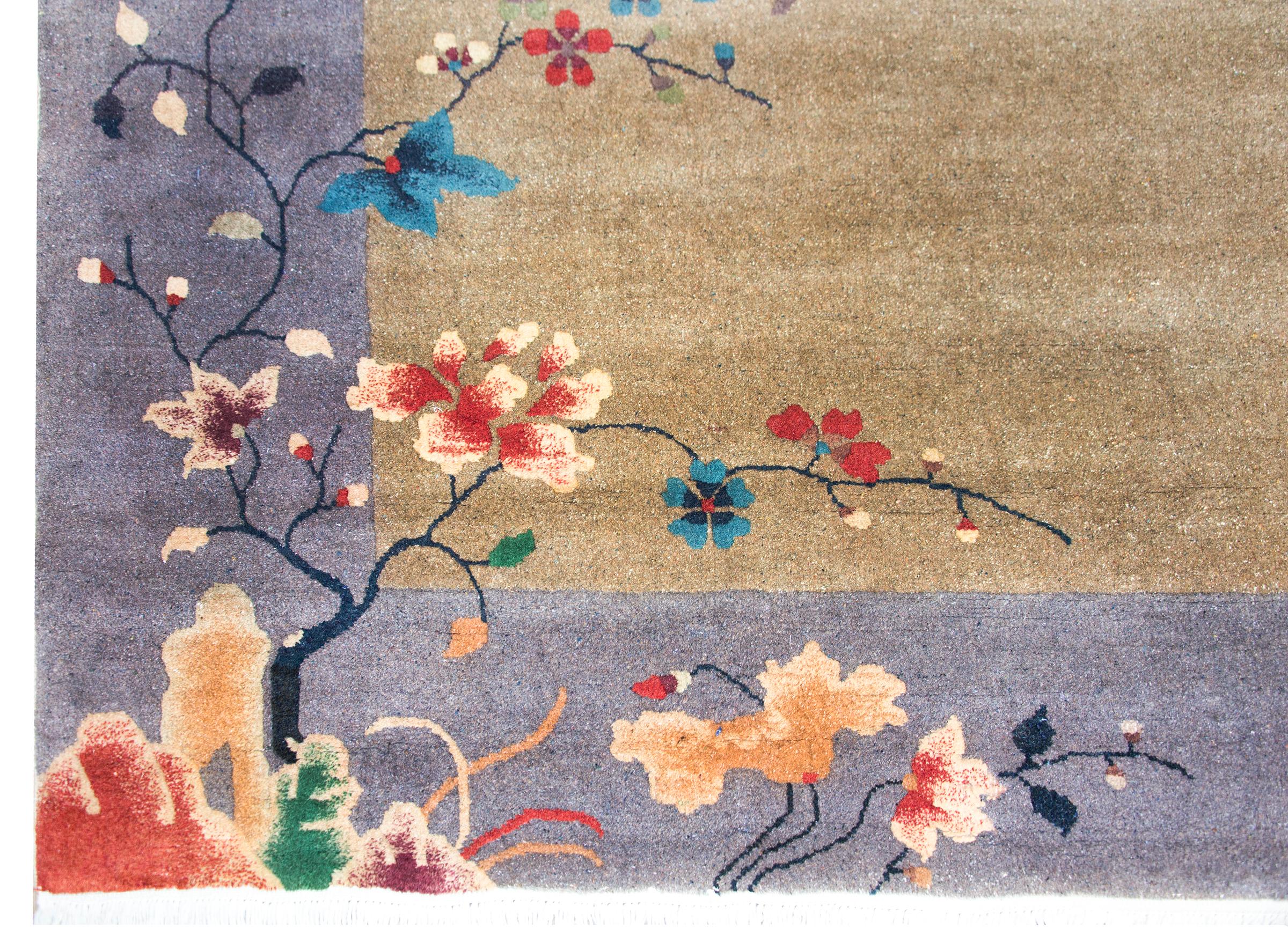 Tapis Art Déco chinois du début du 20ème siècle en vente 4