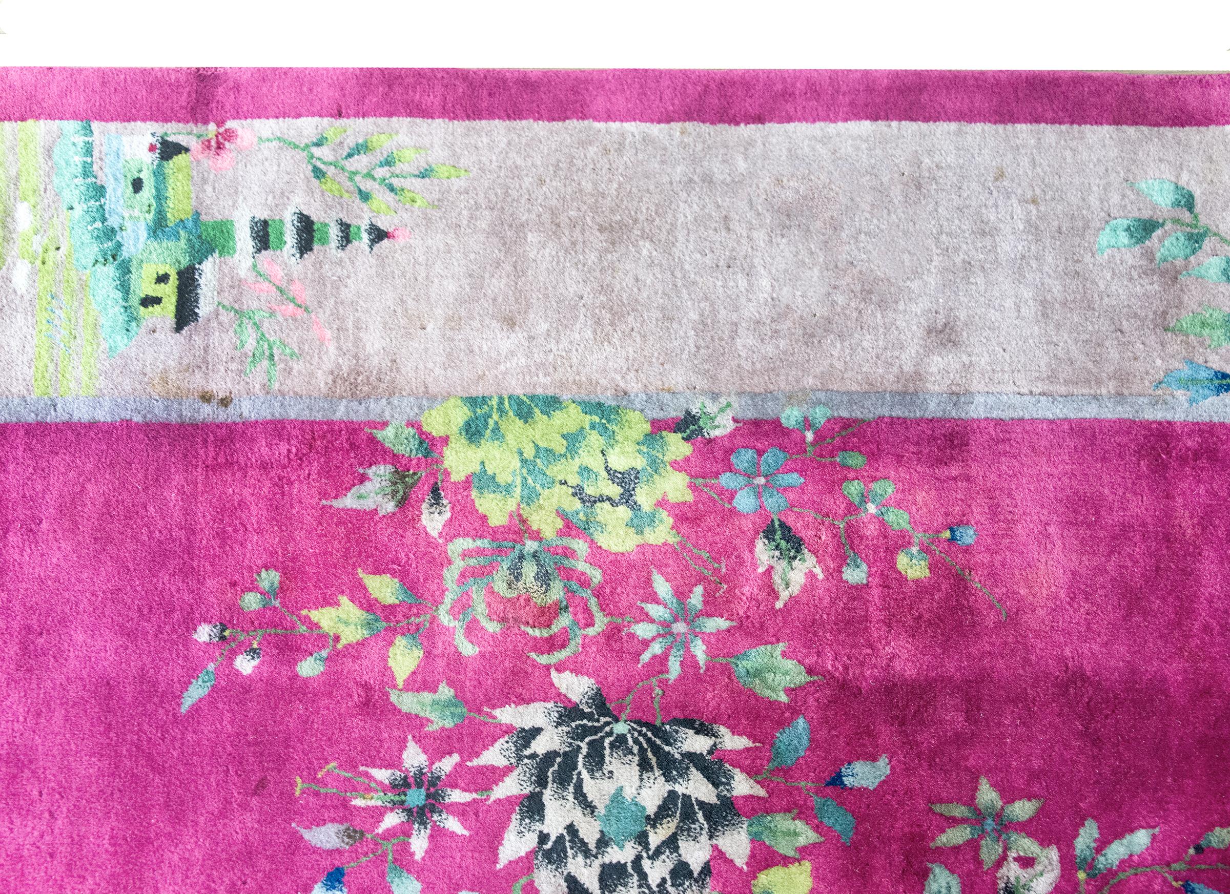 Tapis Art Déco chinois du début du 20ème siècle en vente 4