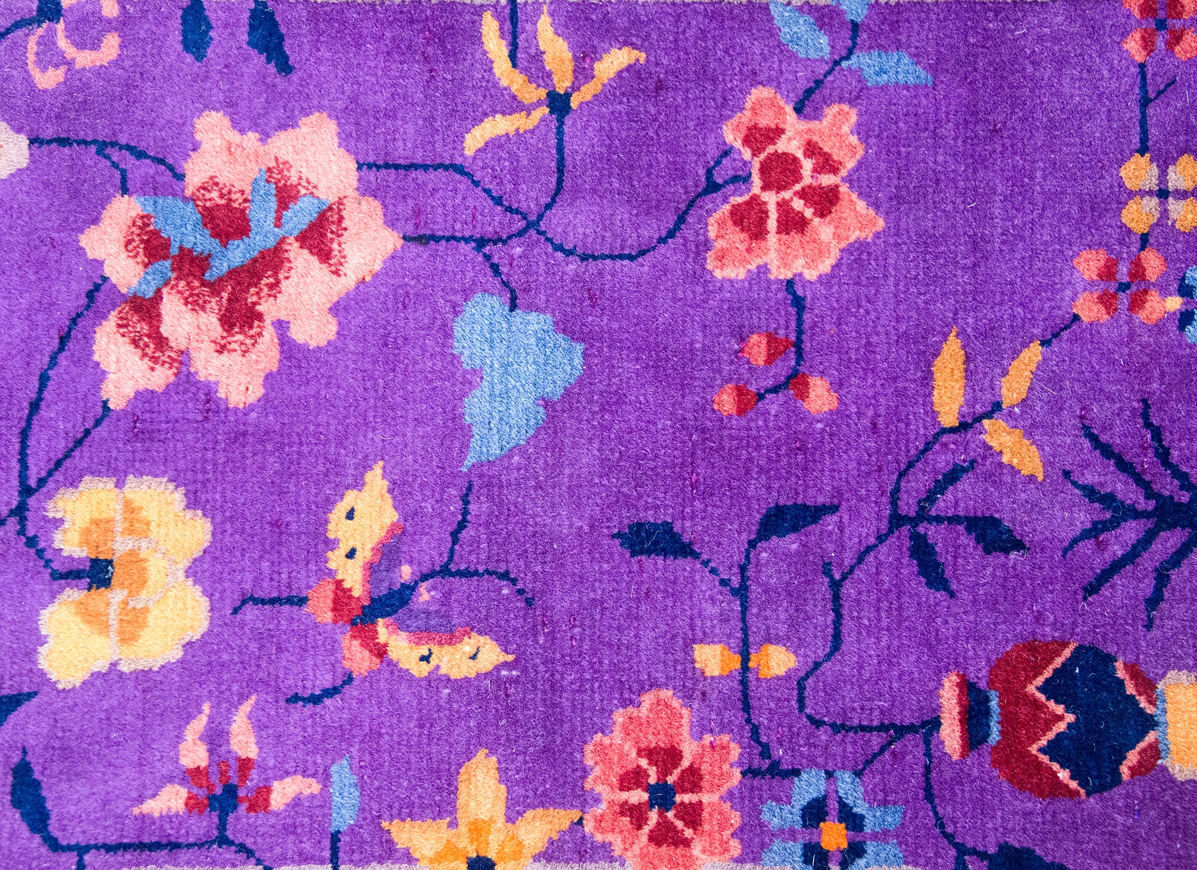 Tapis Art Déco chinois du début du 20ème siècle en vente 4
