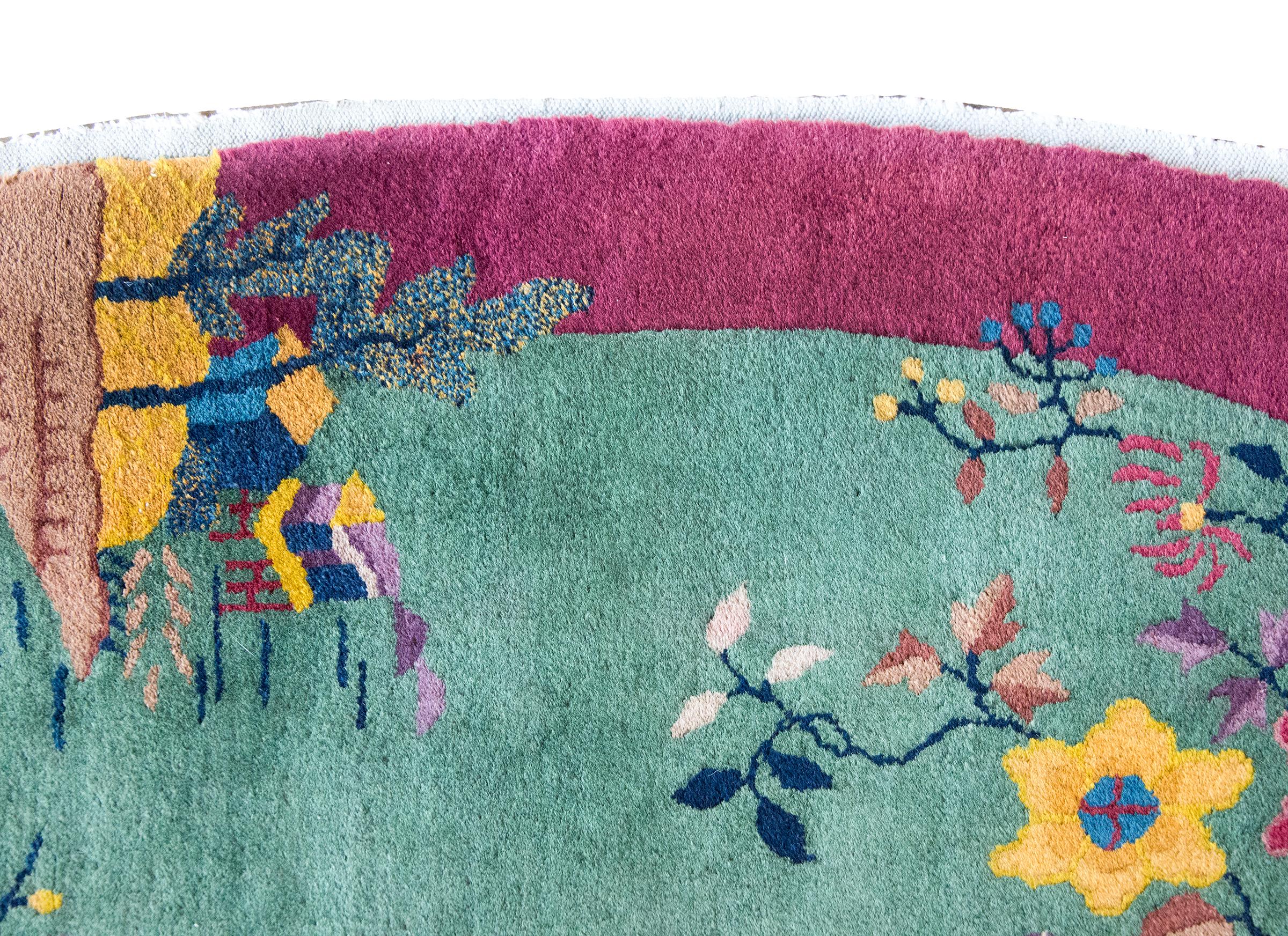 Tapis Art Déco chinois du début du 20ème siècle en vente 4