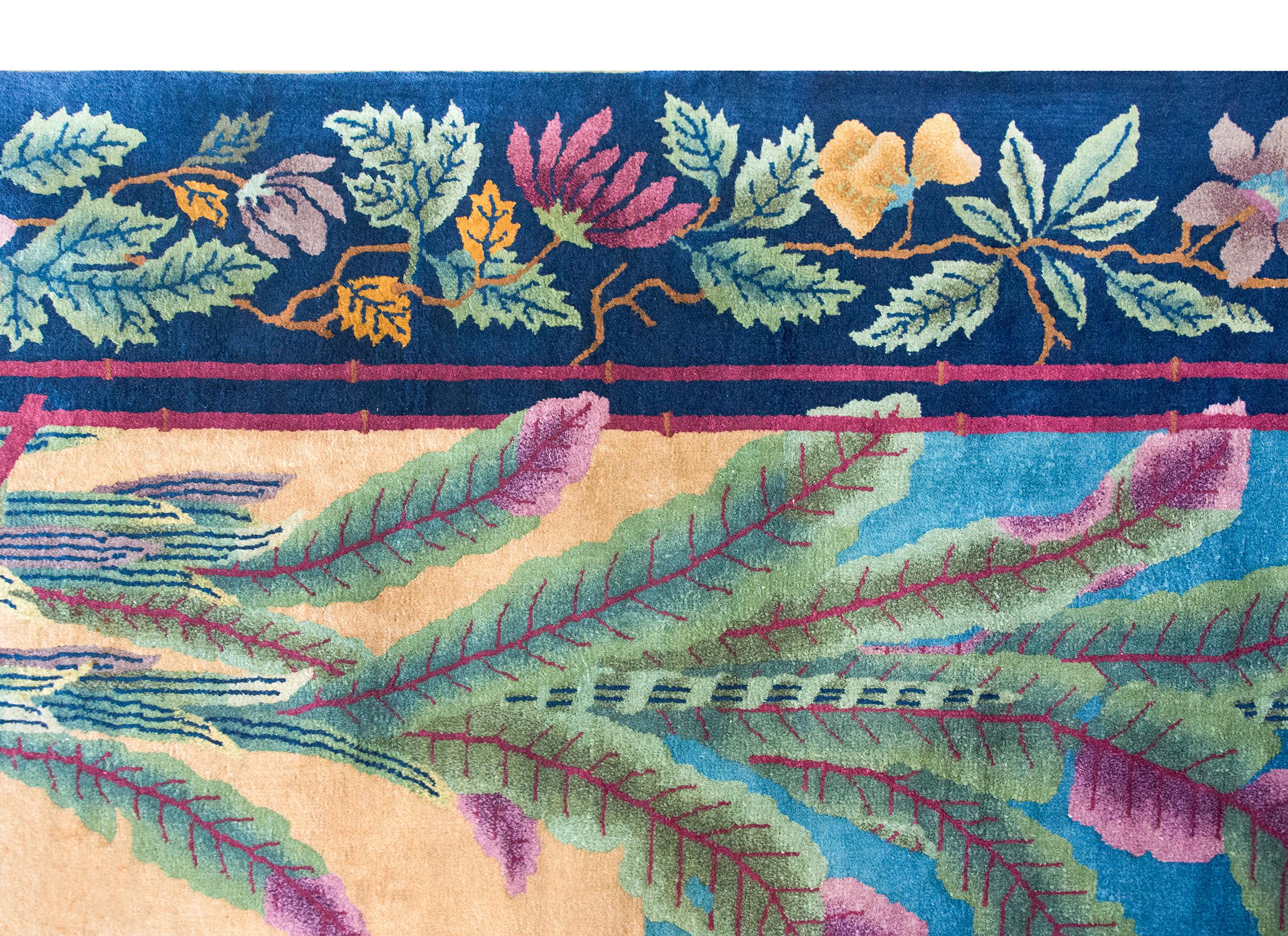 Early 20th Century Chinese Art Deco Rug im Angebot 4