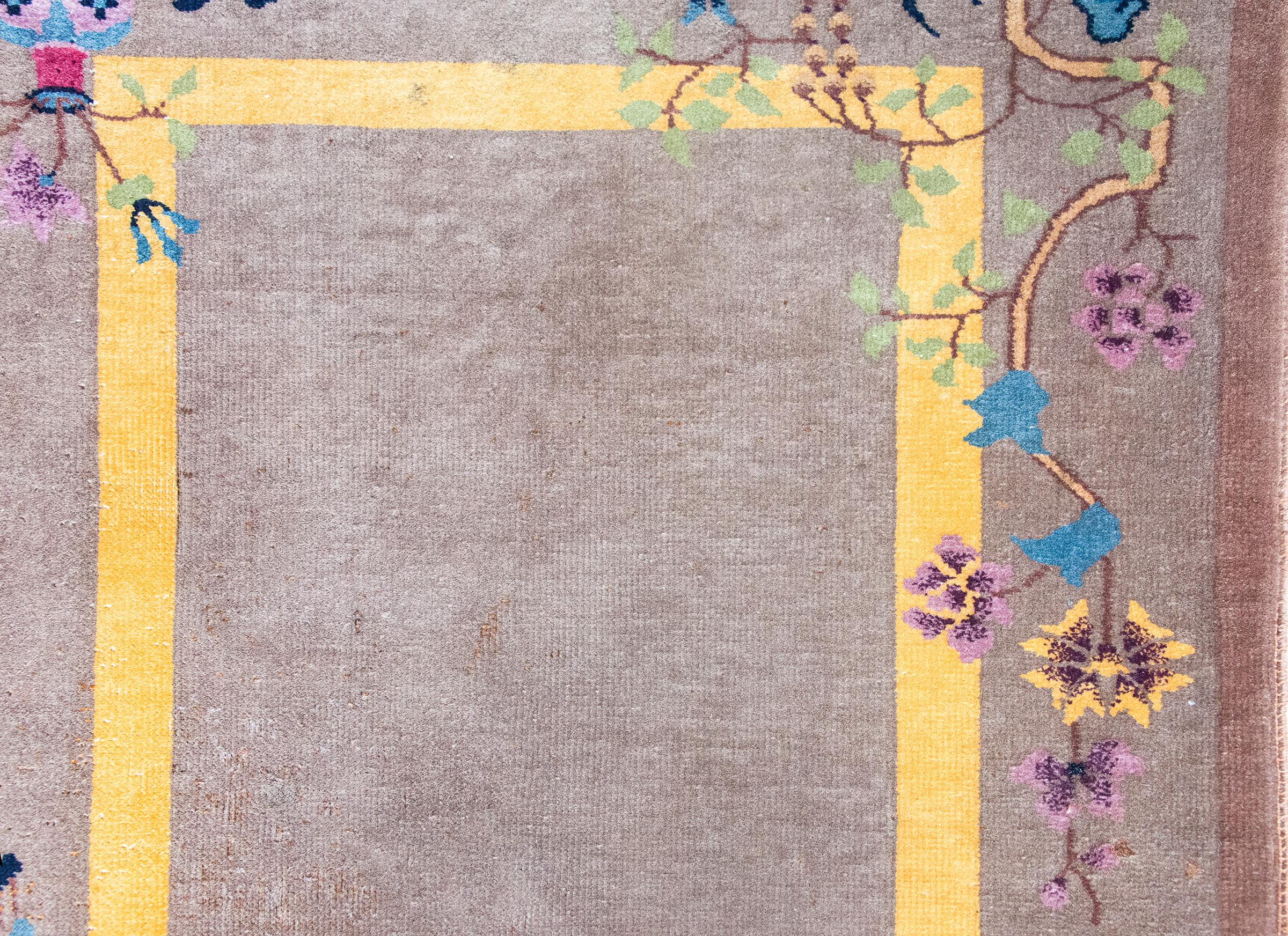 Tapis Art Déco chinois du début du 20ème siècle en vente 4