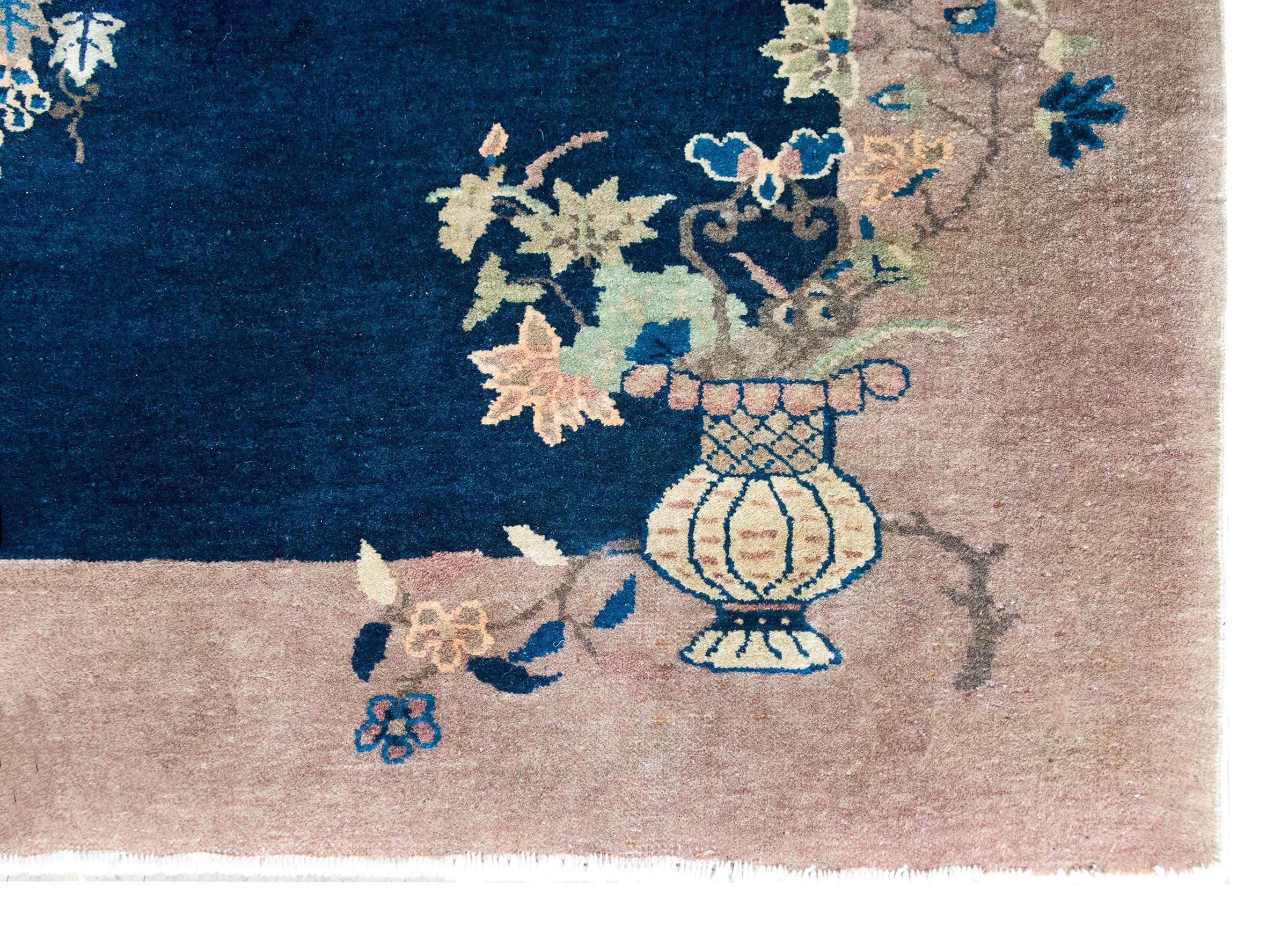 Tapis Art Déco chinois du début du 20ème siècle en vente 4