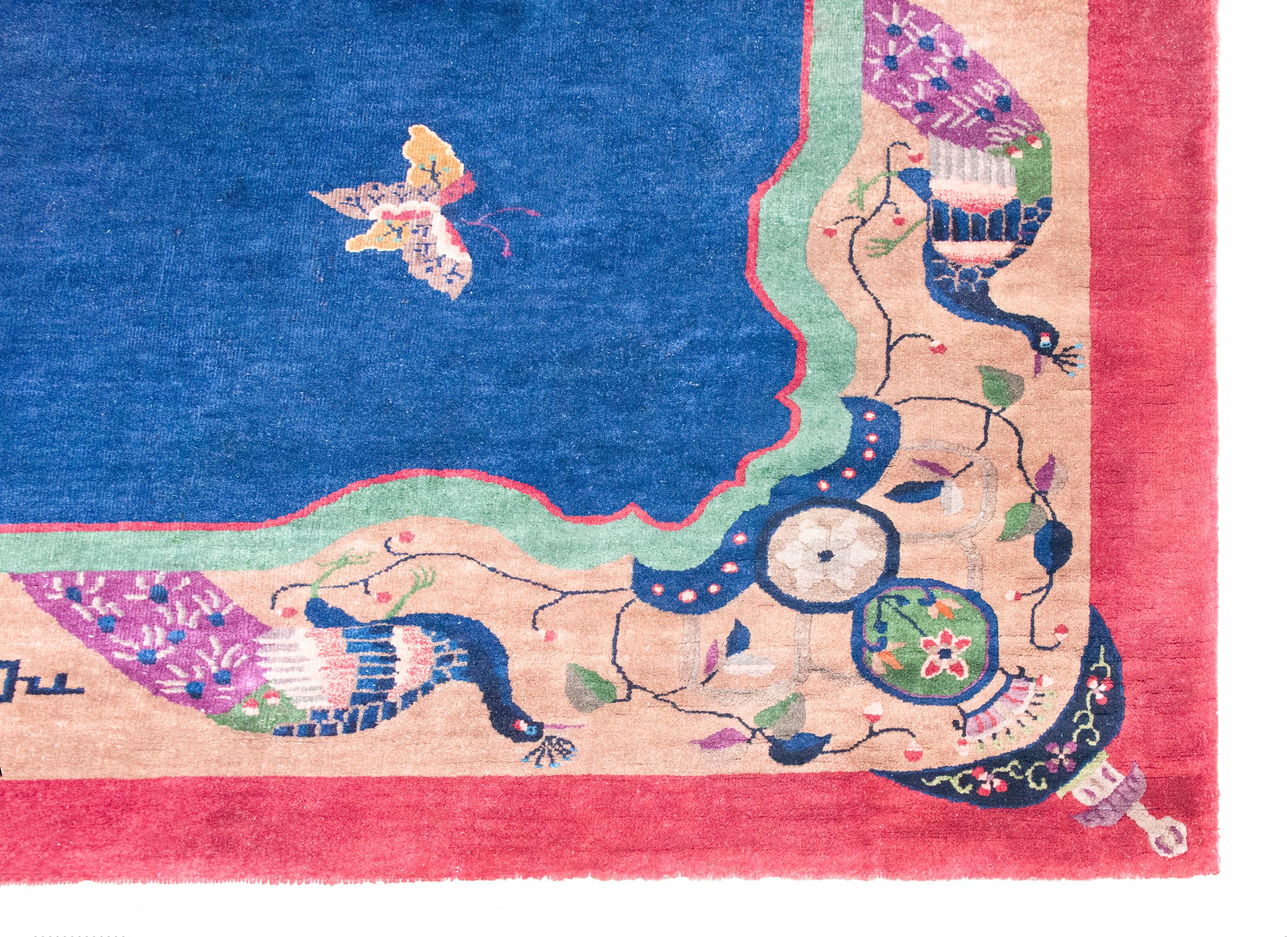 Tapis Art Déco chinois du début du 20ème siècle en vente 5