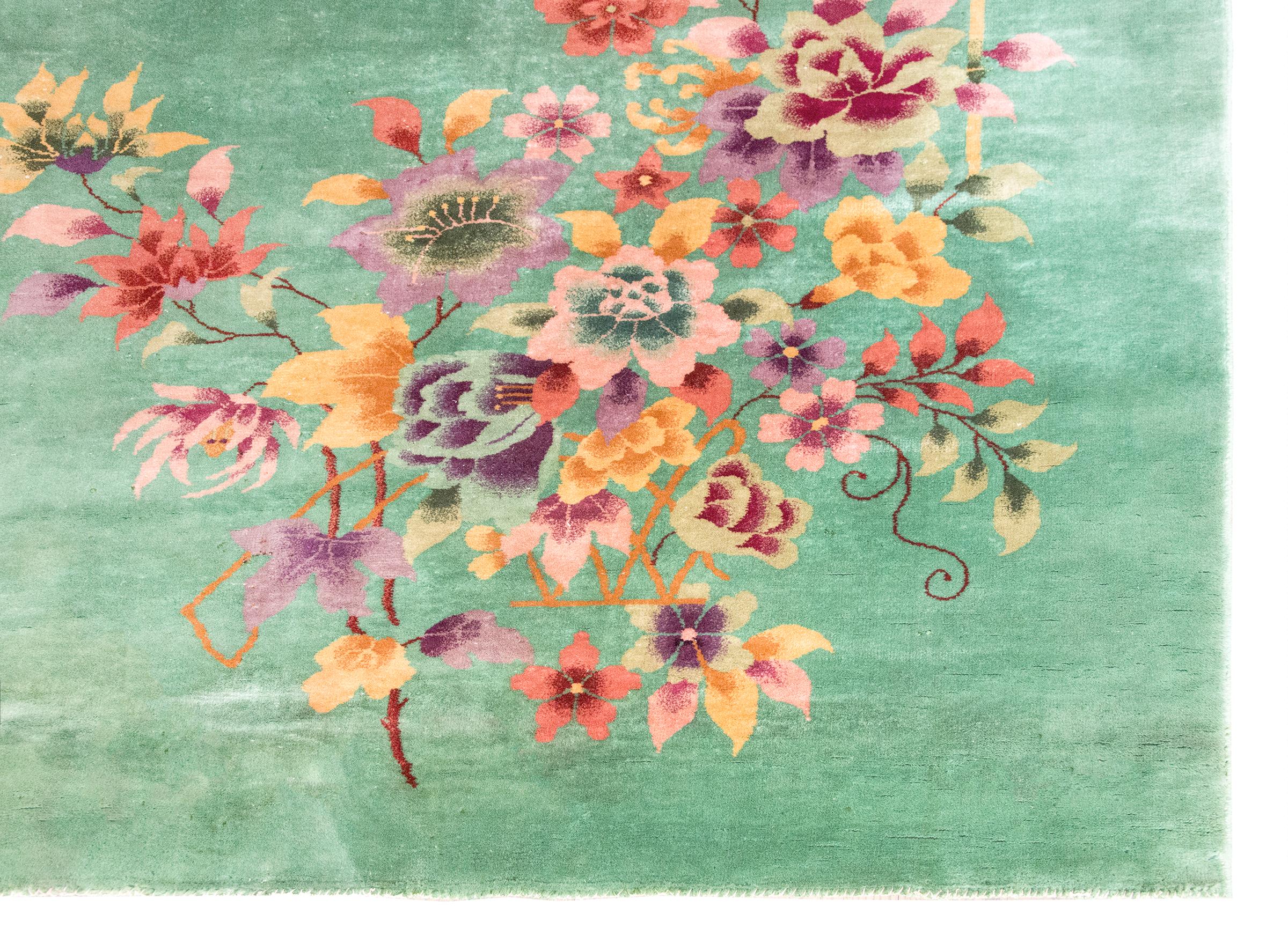 Tapis Art Déco chinois du début du 20ème siècle en vente 5