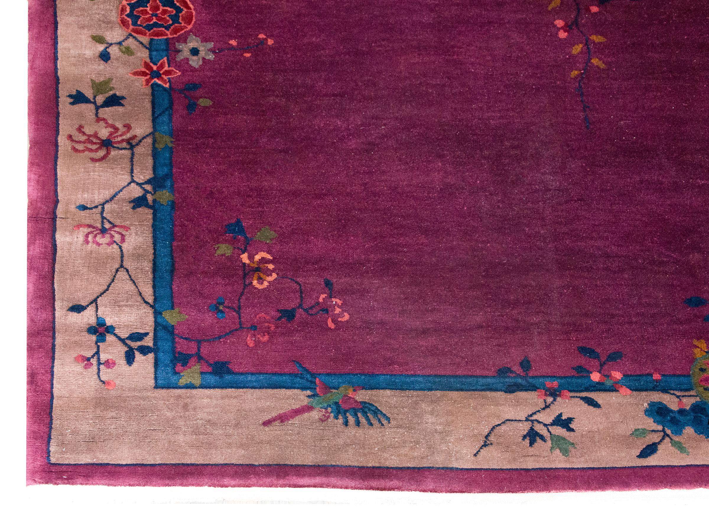 Tapis Art Déco chinois du début du 20ème siècle en vente 5