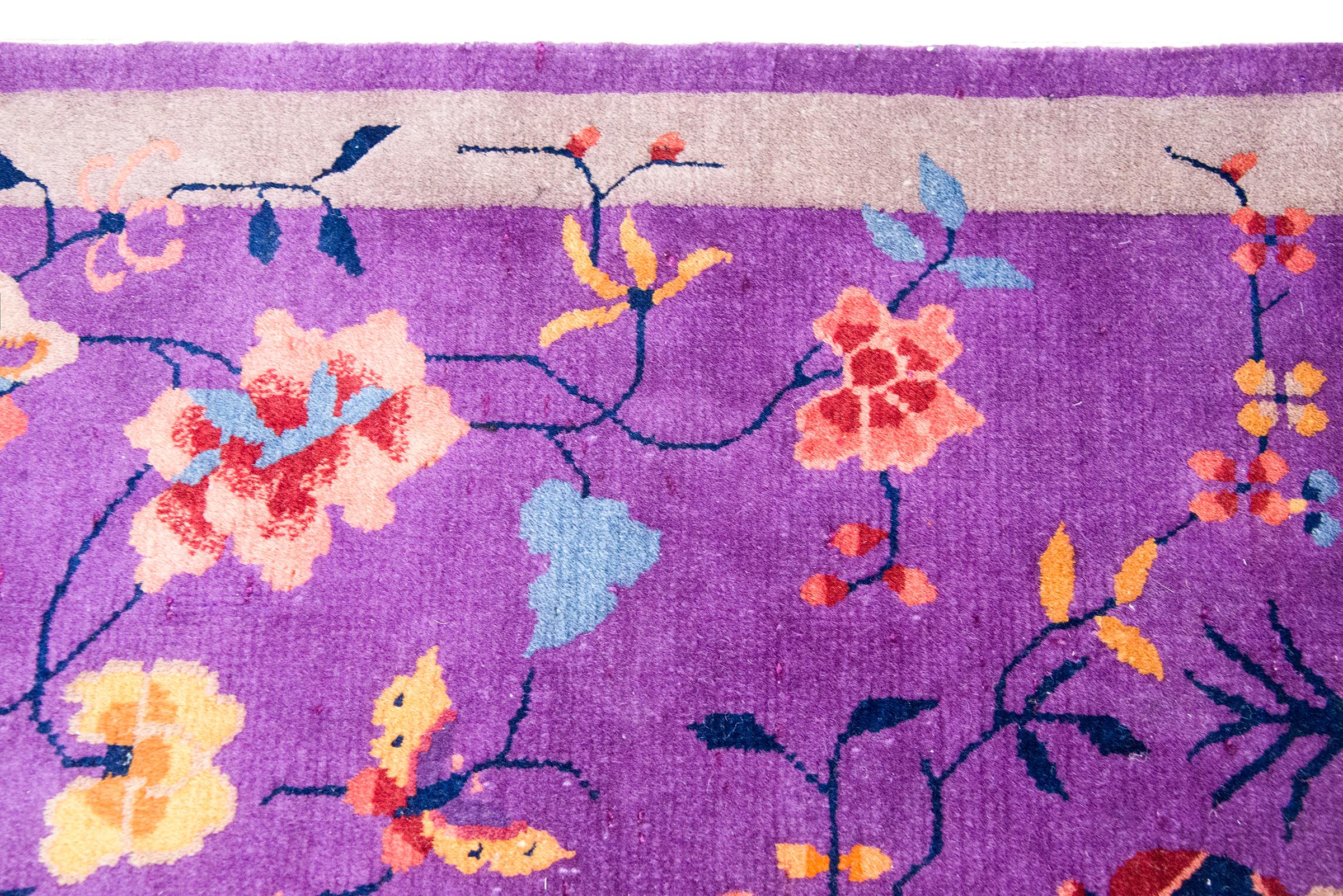 Tapis Art Déco chinois du début du 20ème siècle en vente 5