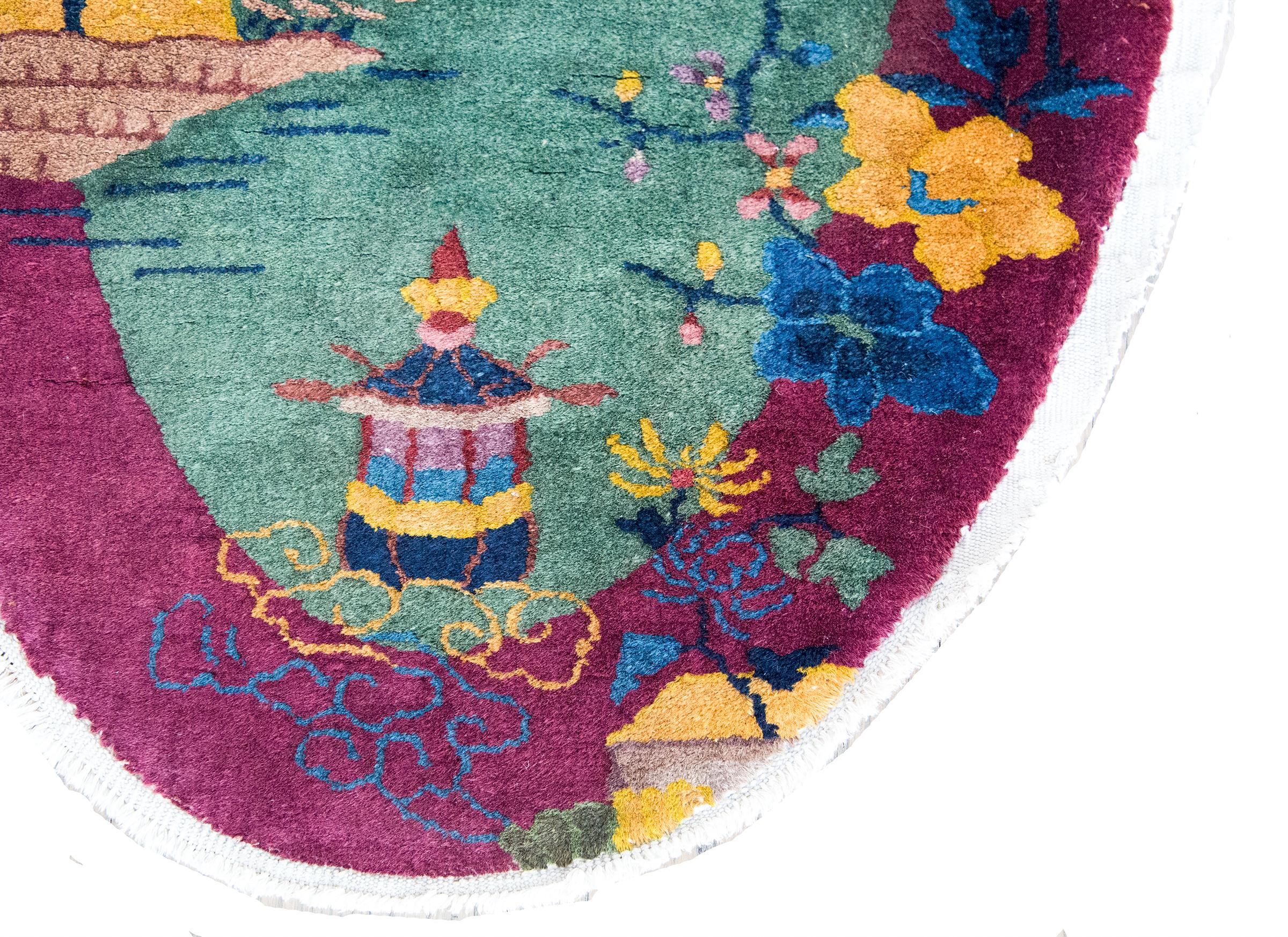 Tapis Art Déco chinois du début du 20ème siècle en vente 5