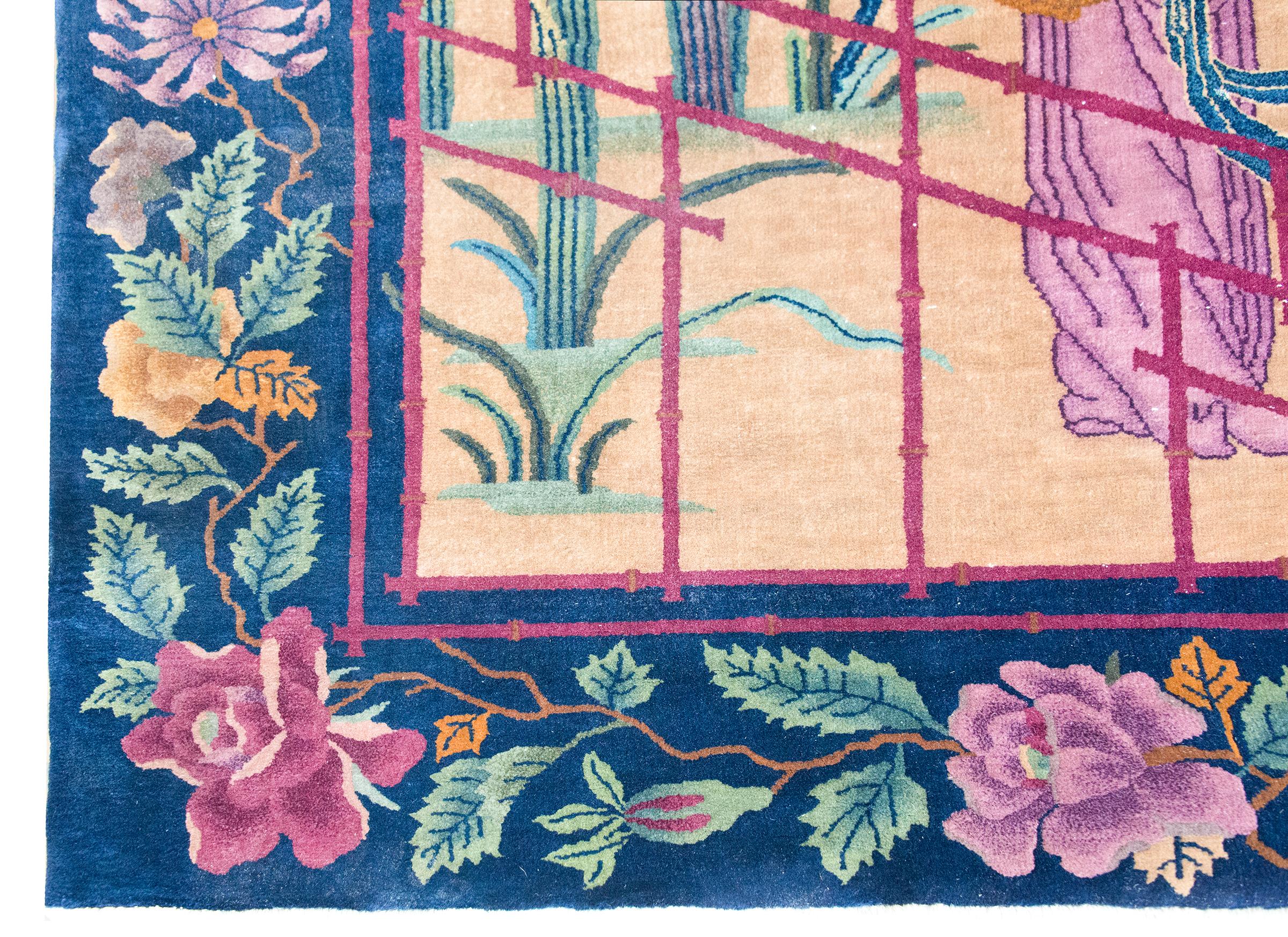 Early 20th Century Chinese Art Deco Rug im Angebot 5