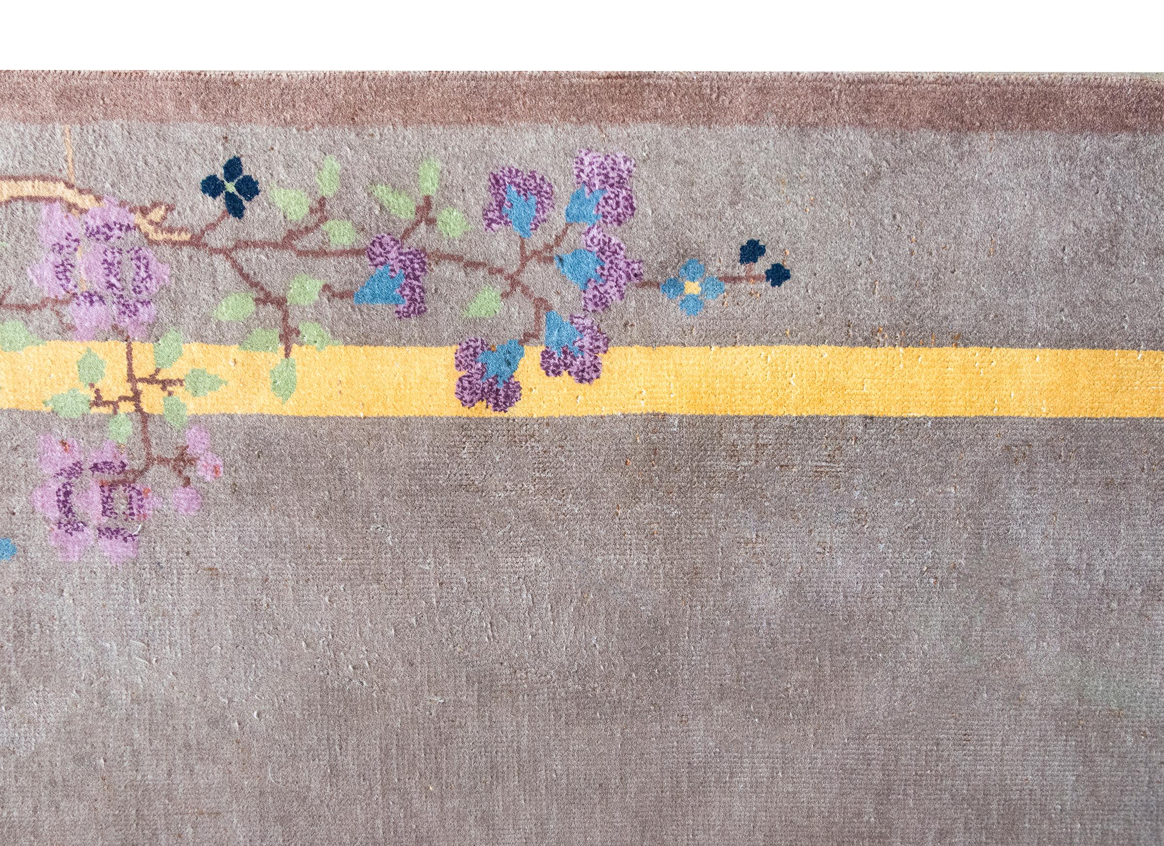 Tapis Art Déco chinois du début du 20ème siècle en vente 5