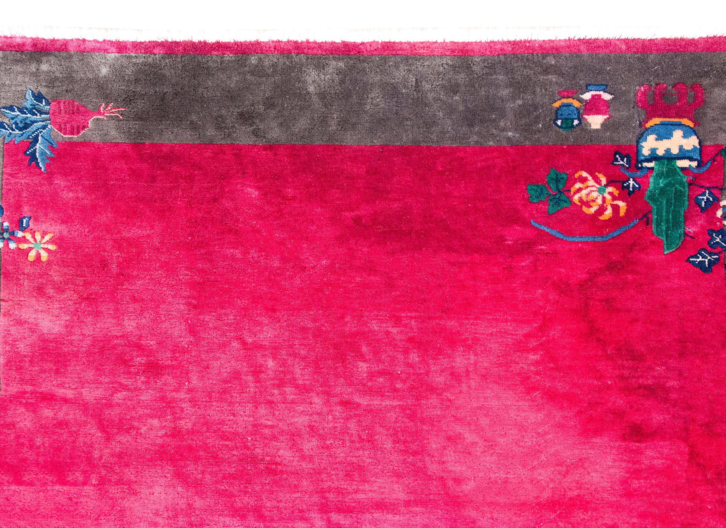 Tapis Art Déco chinois du début du 20ème siècle en vente 6