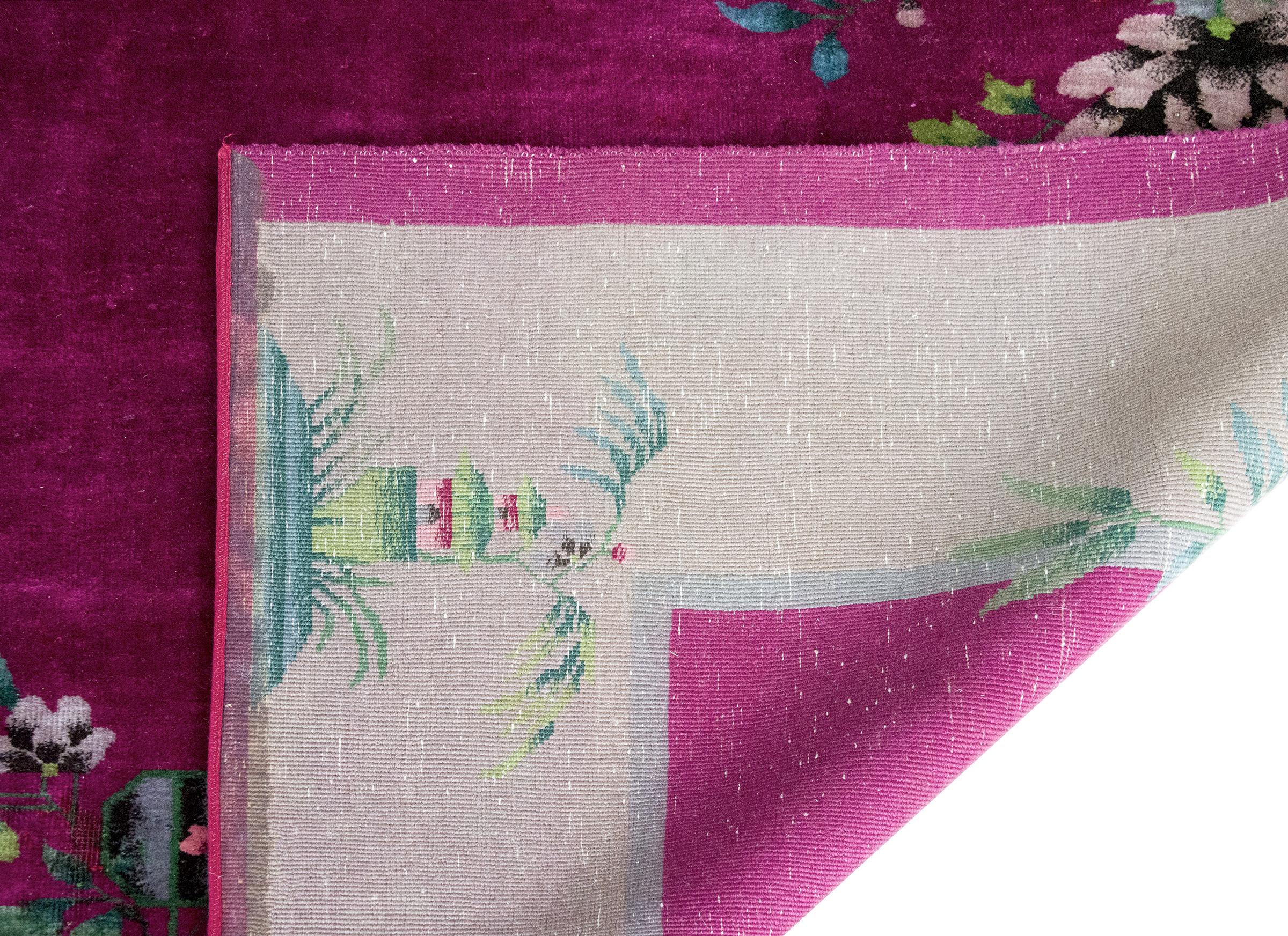 Tapis Art Déco chinois du début du 20ème siècle en vente 6
