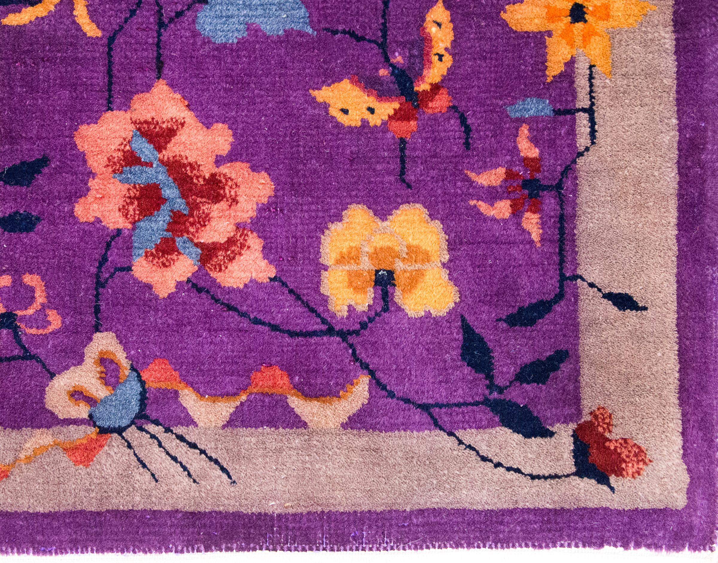 Tapis Art Déco chinois du début du 20ème siècle en vente 6