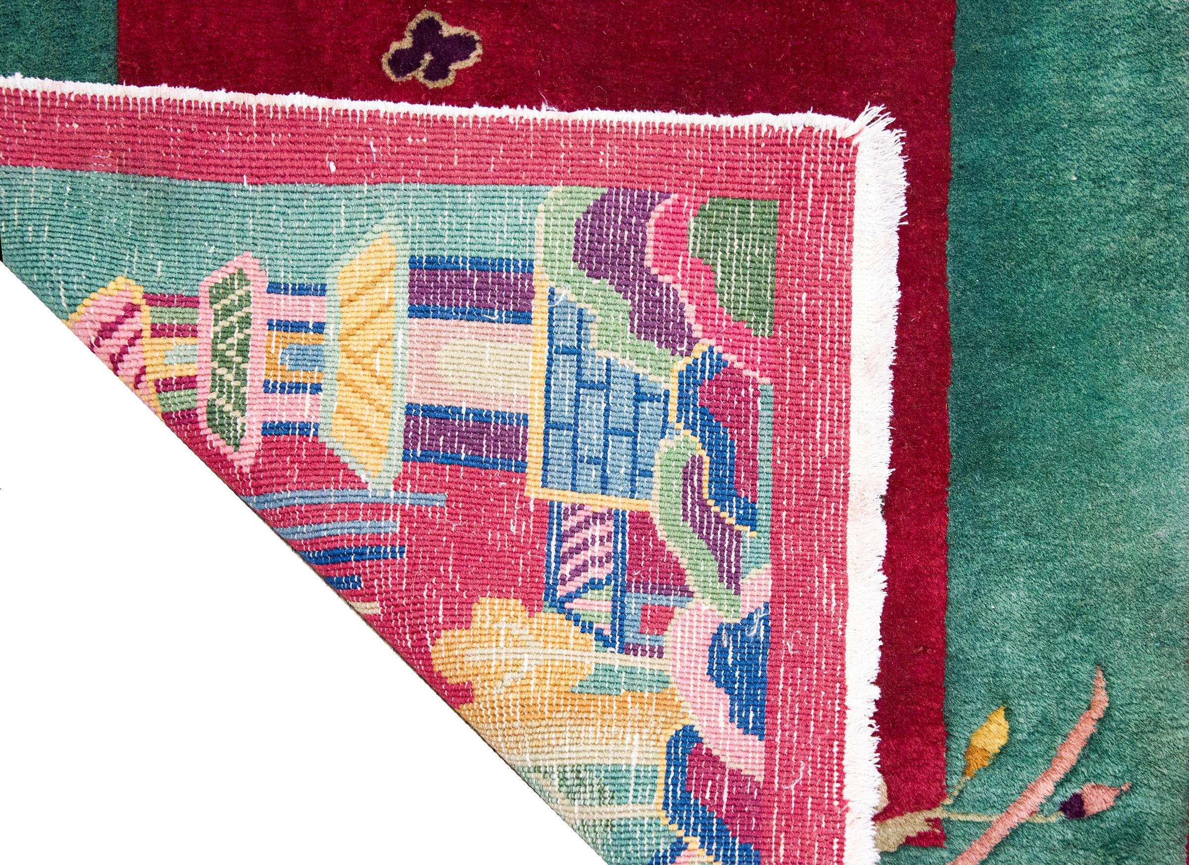 Tapis Art Déco chinois du début du 20ème siècle en vente 6