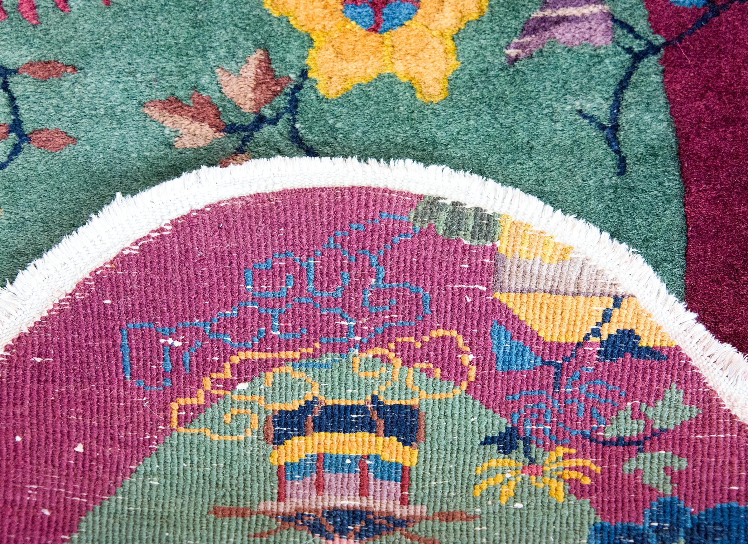 Tapis Art Déco chinois du début du 20ème siècle en vente 6