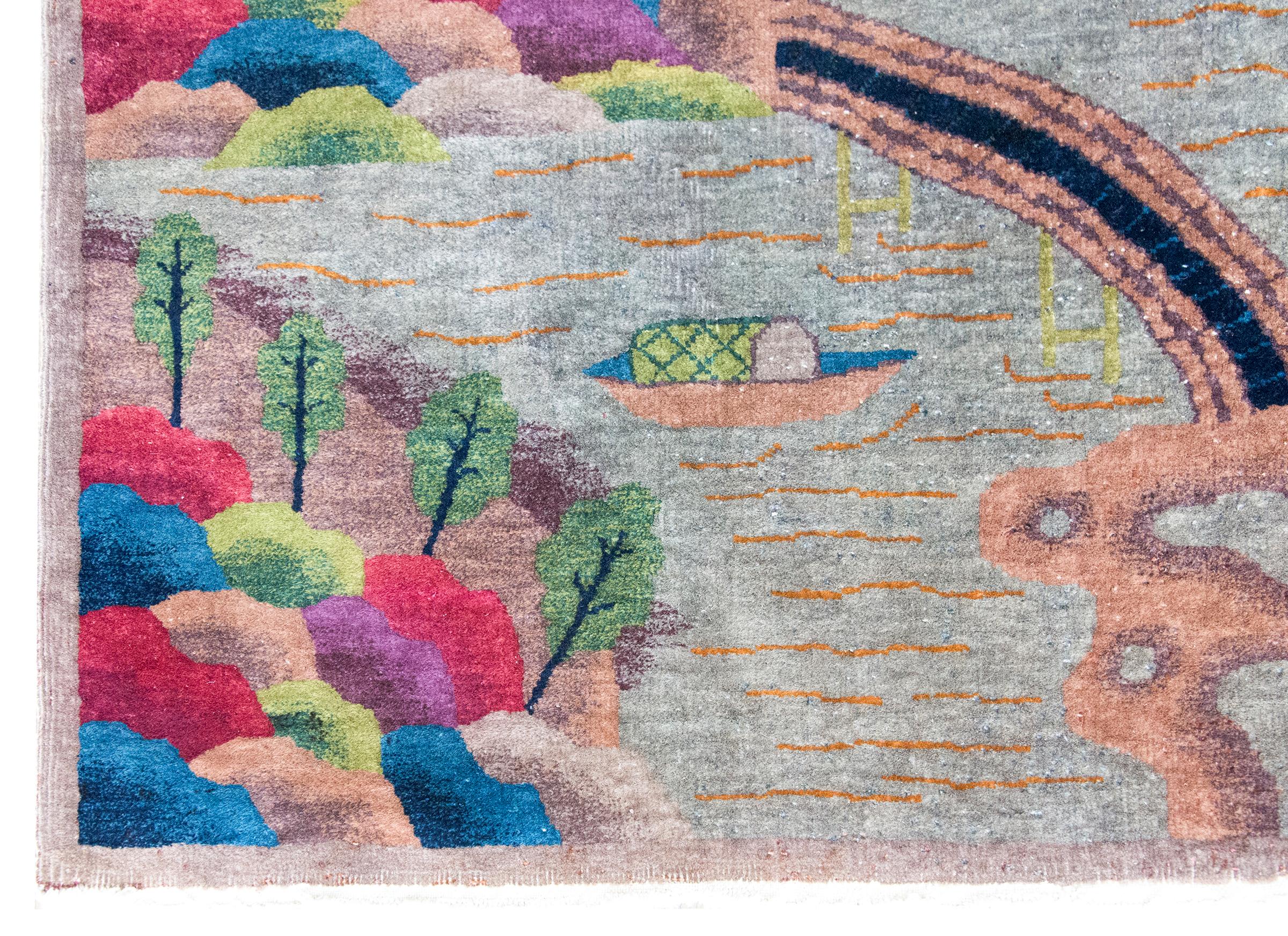 Early 20th Century Chinese Art Deco Rug For Sale 9