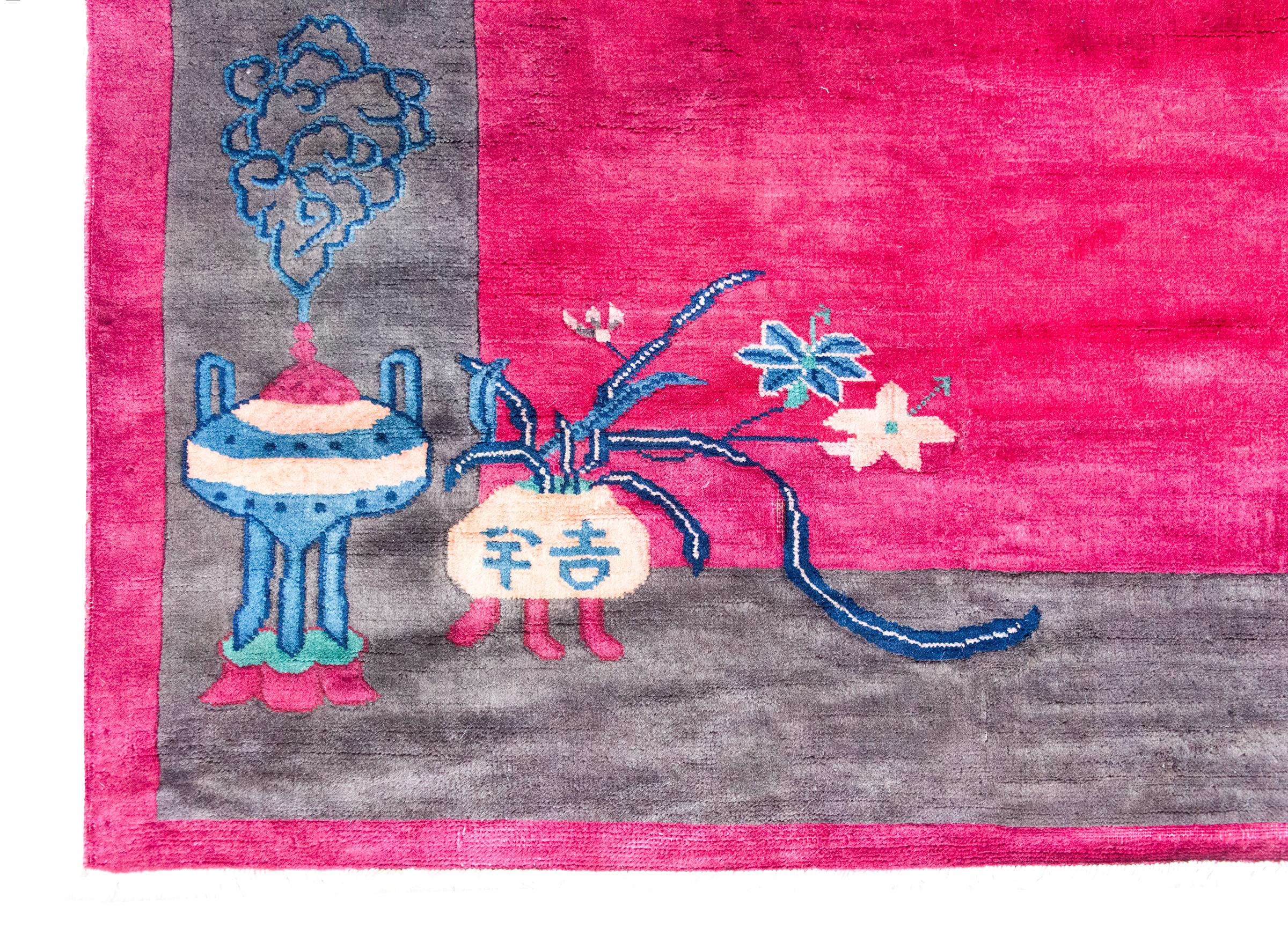 Tapis Art Déco chinois du début du 20ème siècle en vente 7