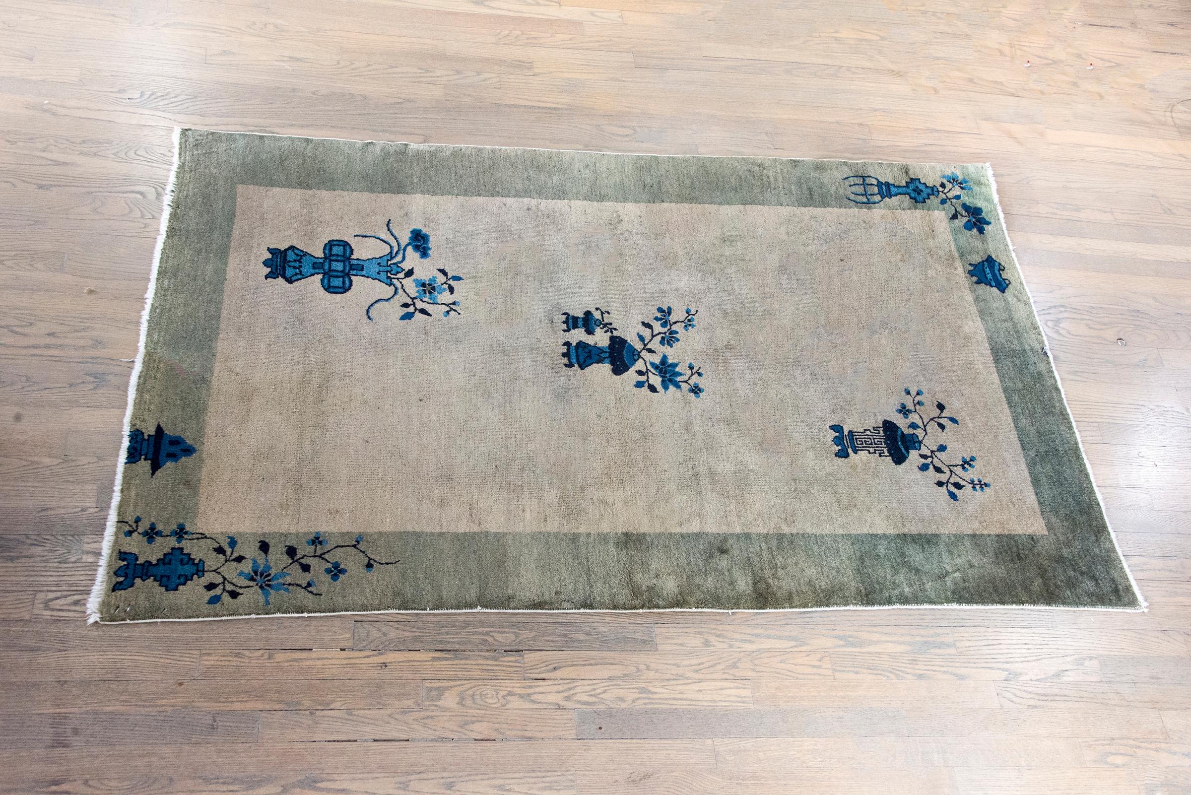 Tapis Art Déco chinois du début du 20ème siècle en vente 7