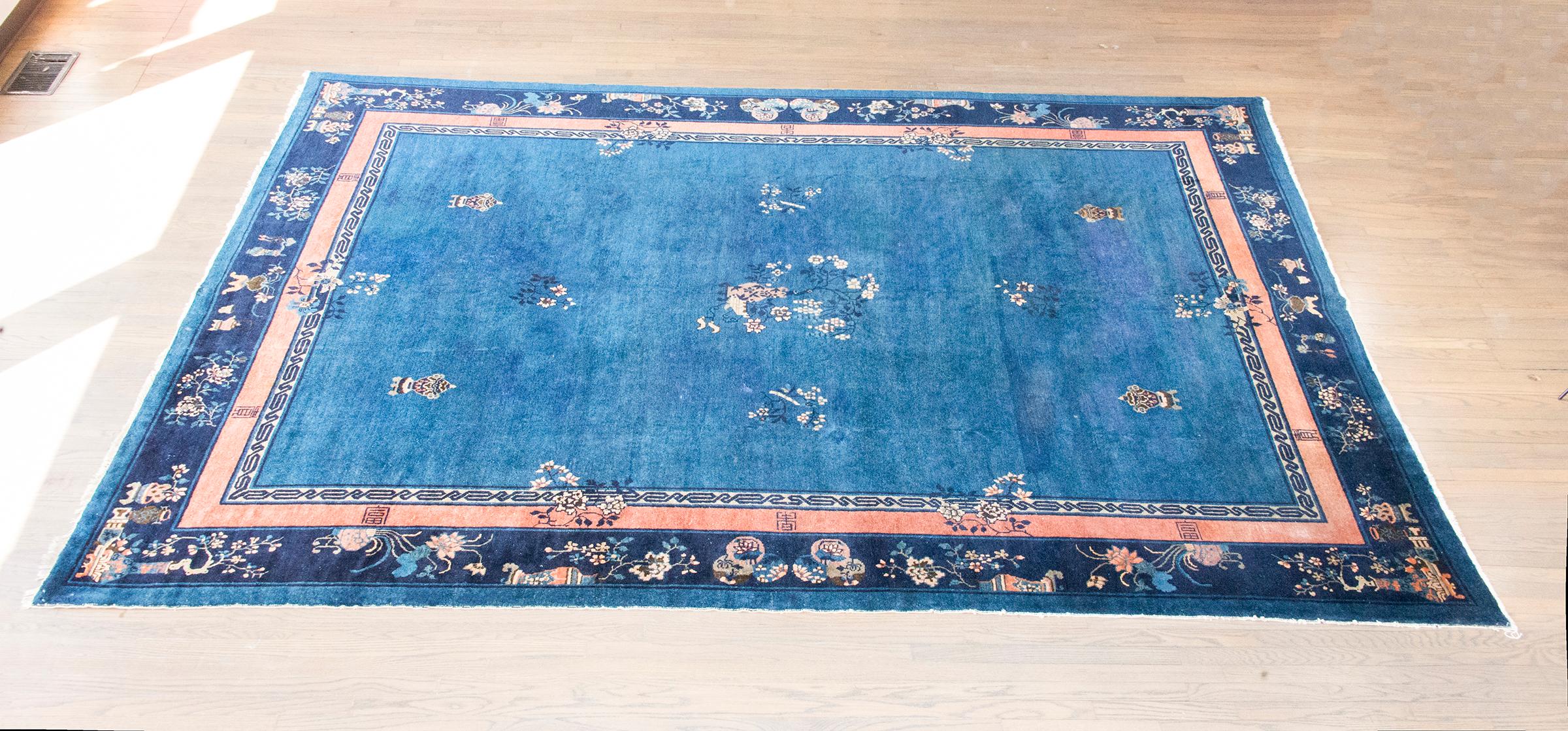 Early 20th Century Chinese Art Deco Rug im Angebot 8