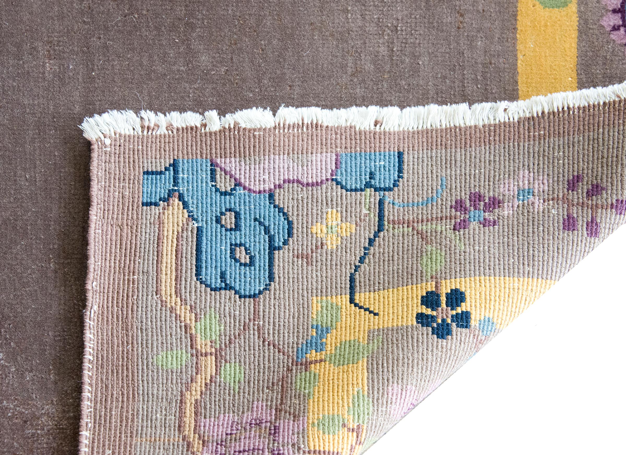 Tapis Art Déco chinois du début du 20ème siècle en vente 7