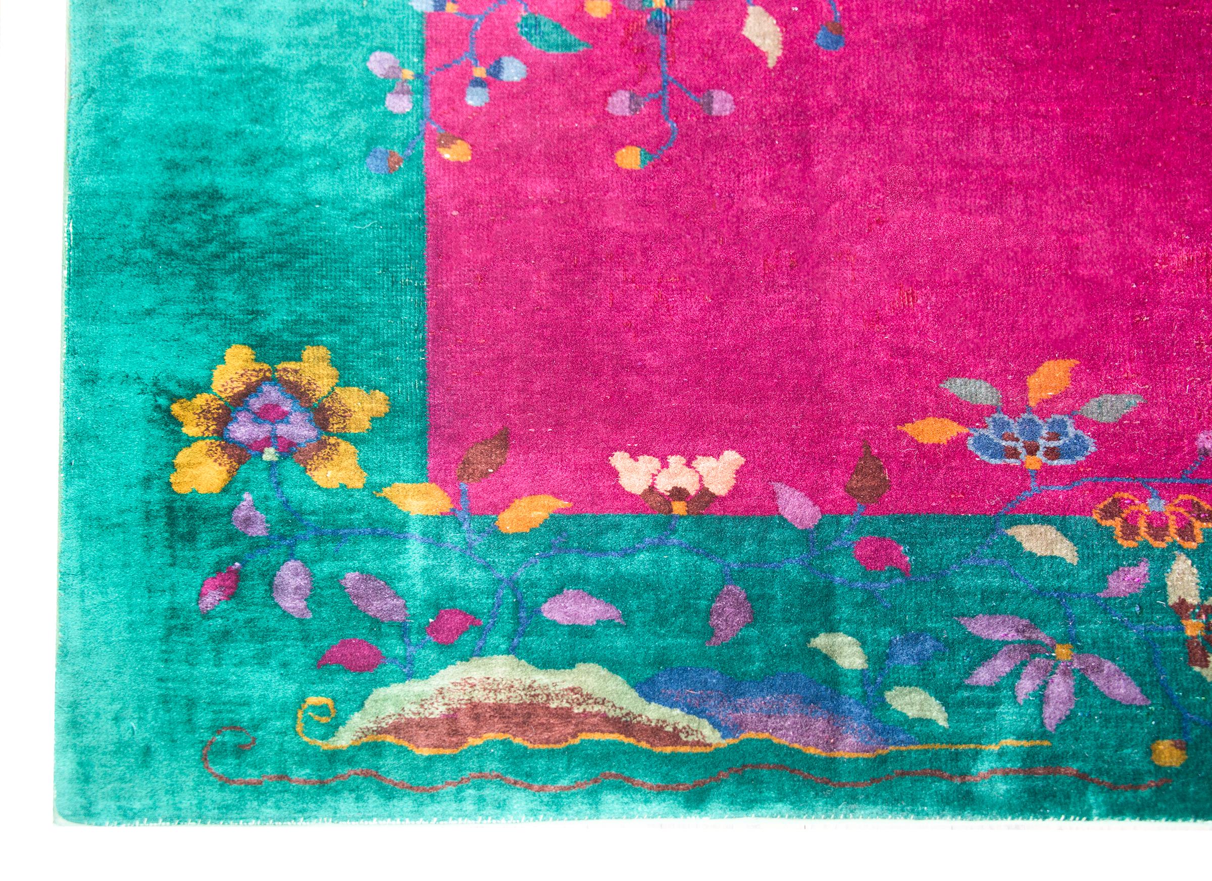 Tapis Art Déco chinois du début du 20ème siècle en vente 8