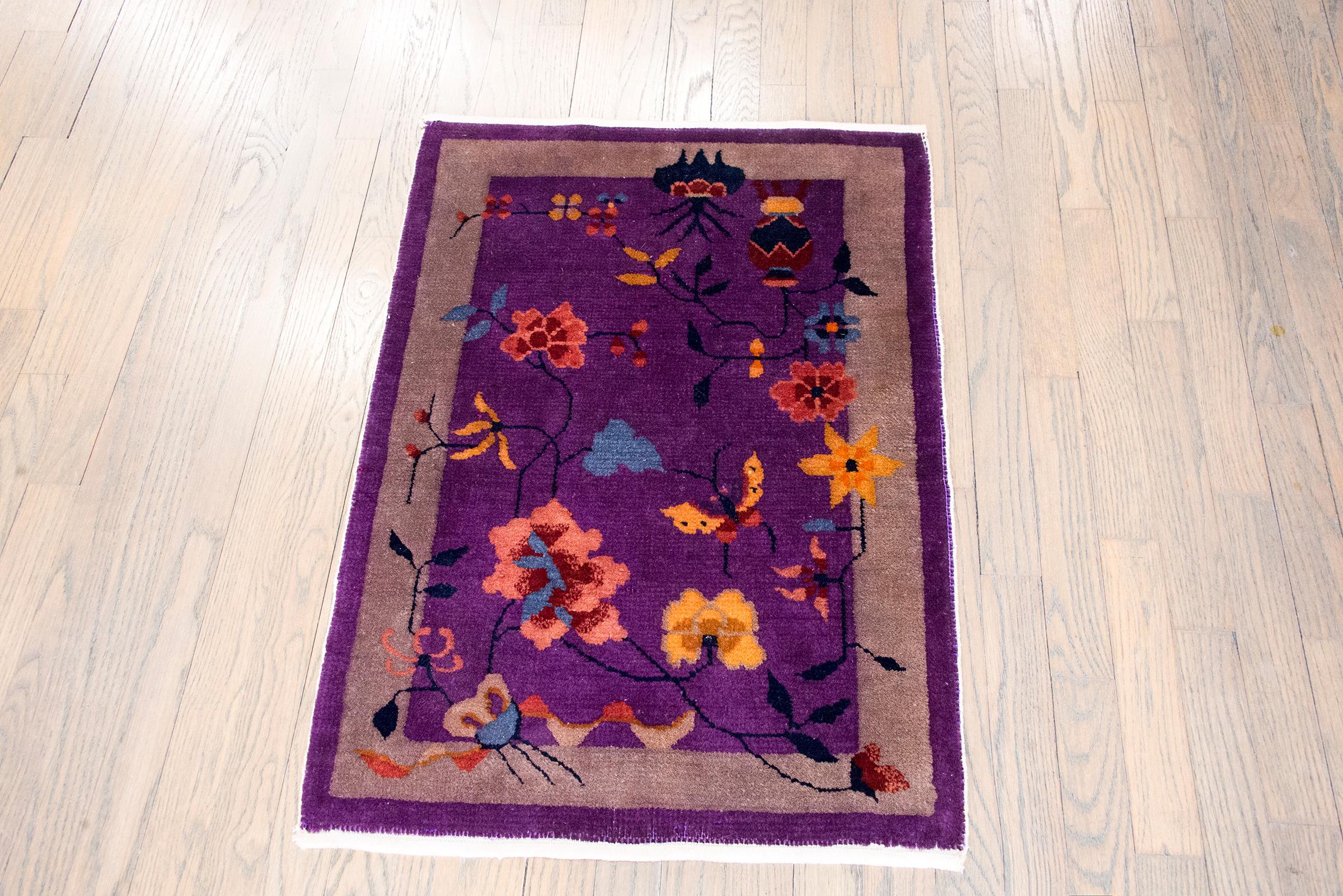 Tapis Art Déco chinois du début du 20ème siècle en vente 8