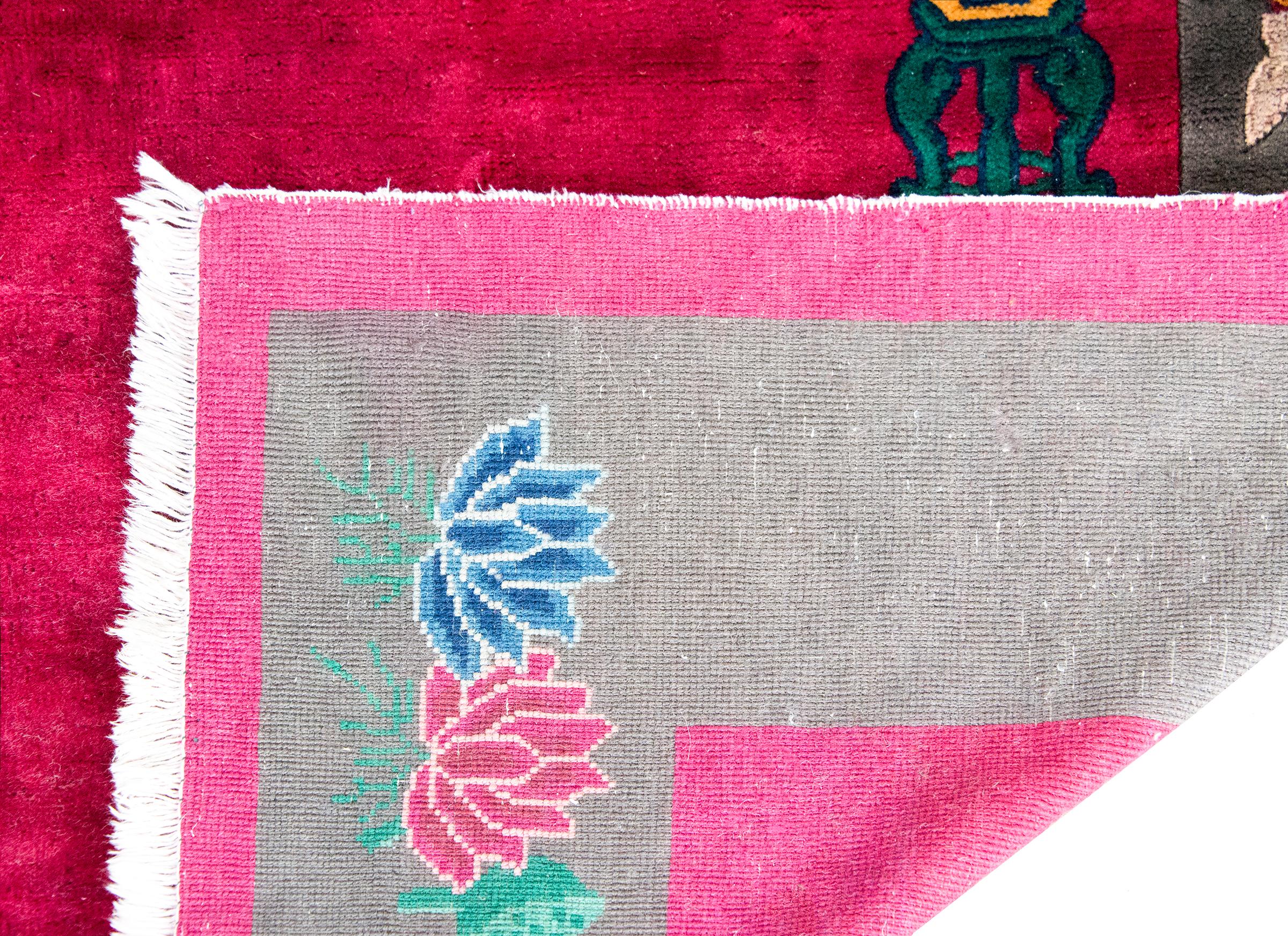 Tapis Art Déco chinois du début du 20ème siècle en vente 9