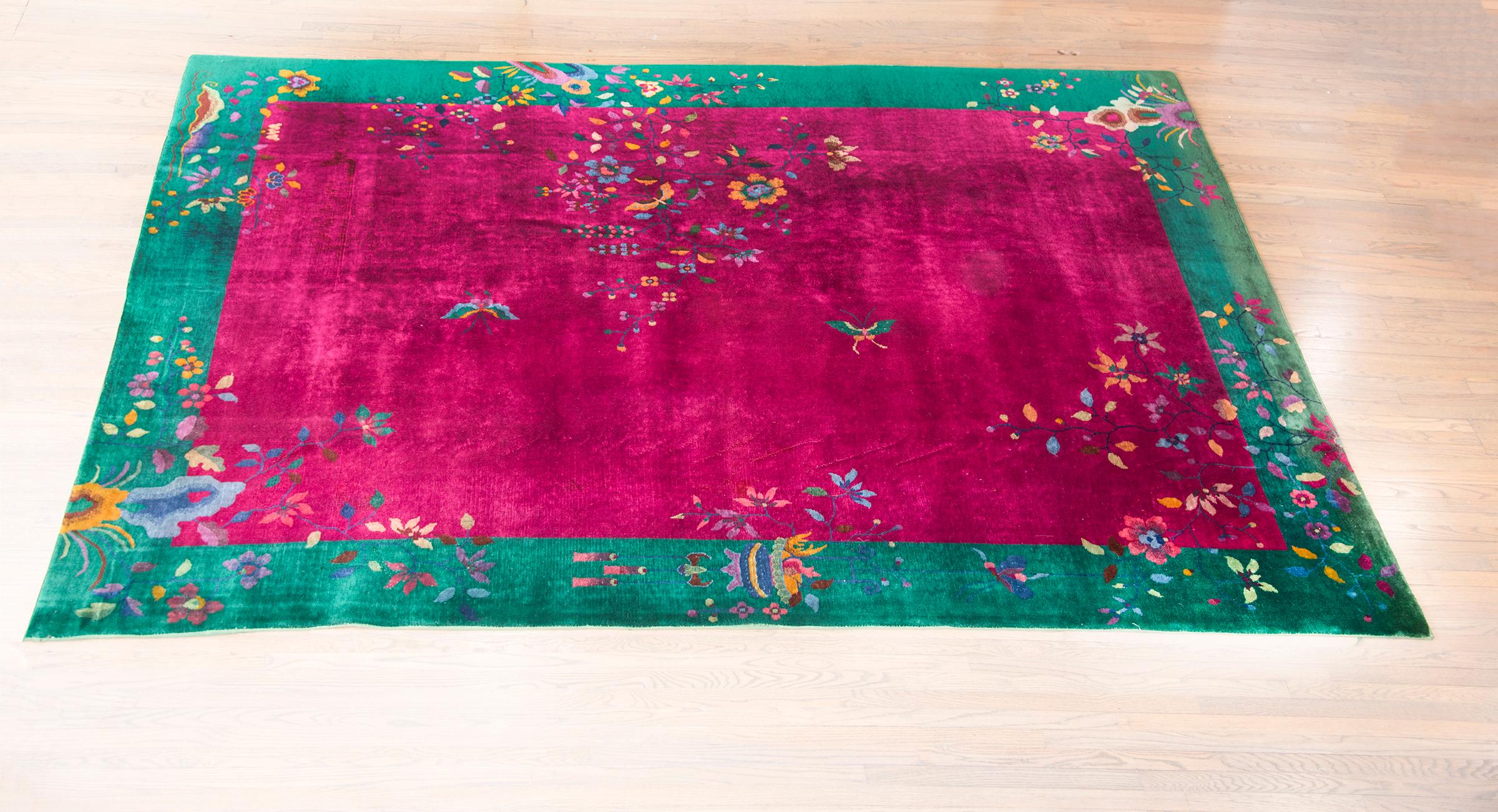 Chinesischer Art-Déco-Teppich aus dem frühen 20. im Angebot 11