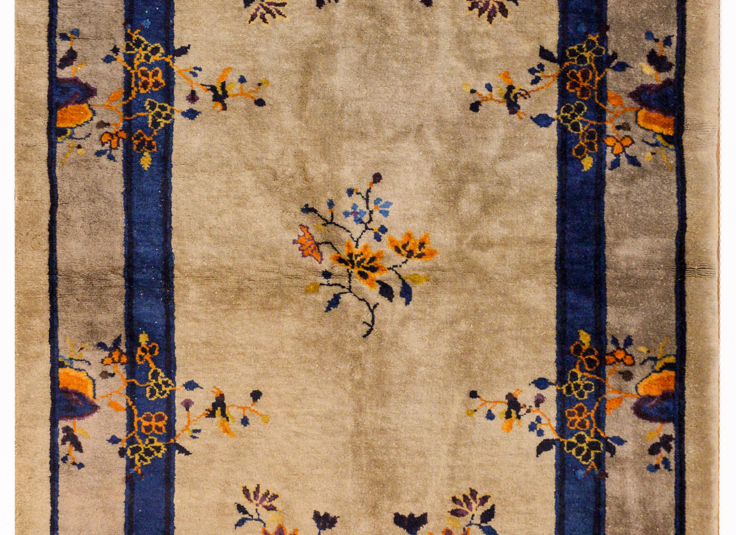 Vegetable Dyed Early 20th Century Chinese Art Deco Rug