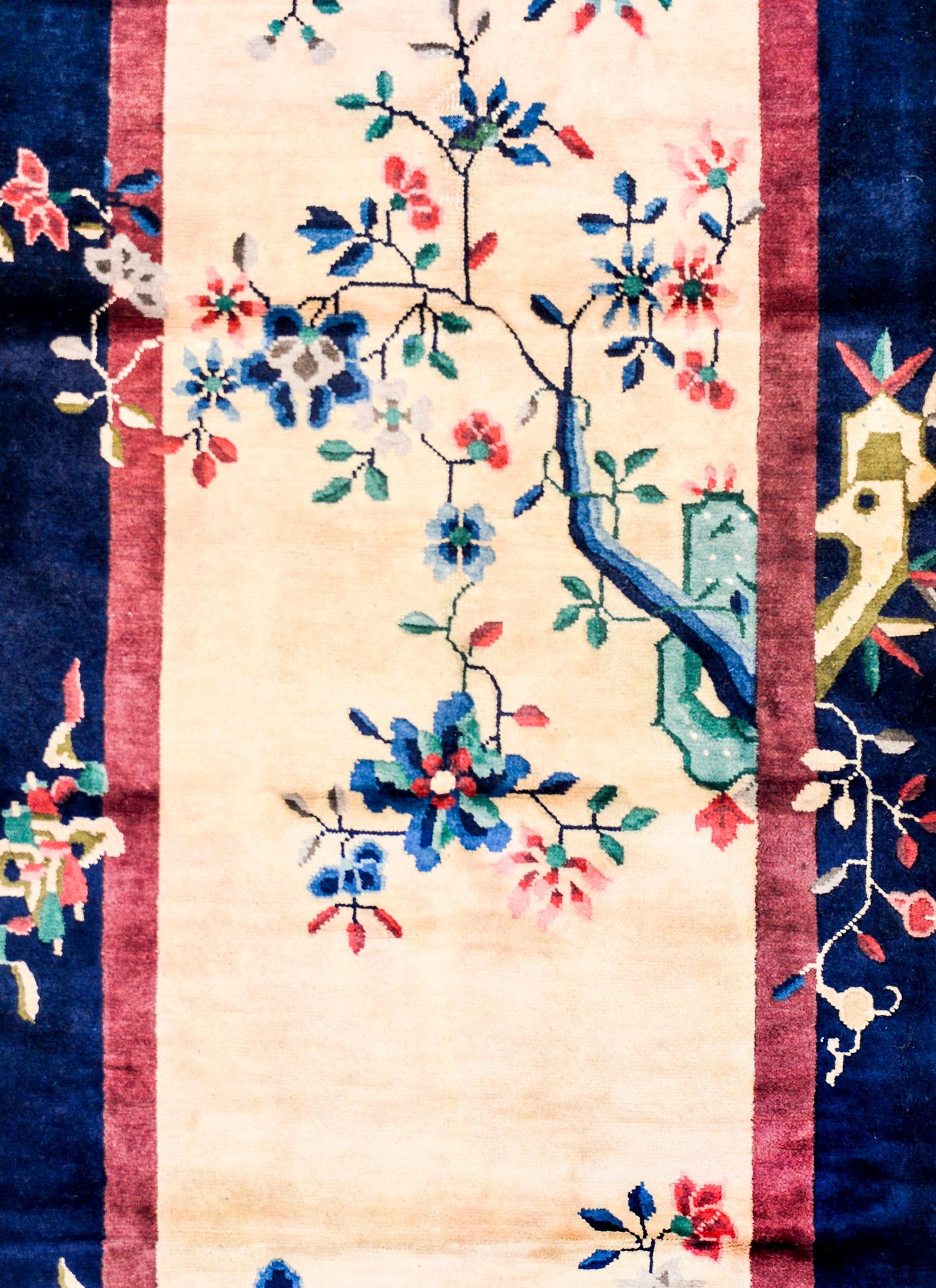 Vegetable Dyed Early 20th Century Chinese Art Deco Rug For Sale