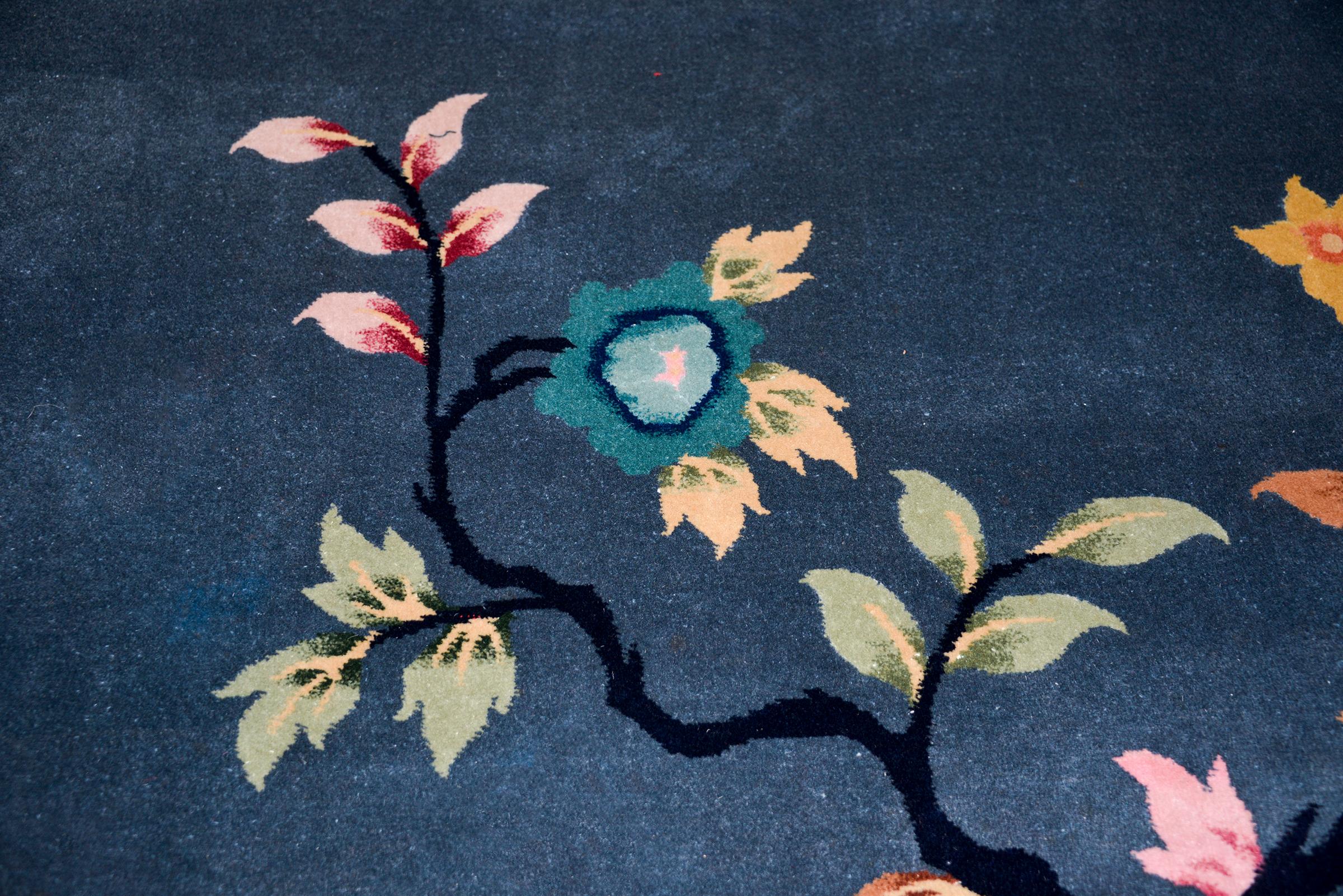 Hand-Knotted Early 20th Century Chinese Art Deco Rug For Sale