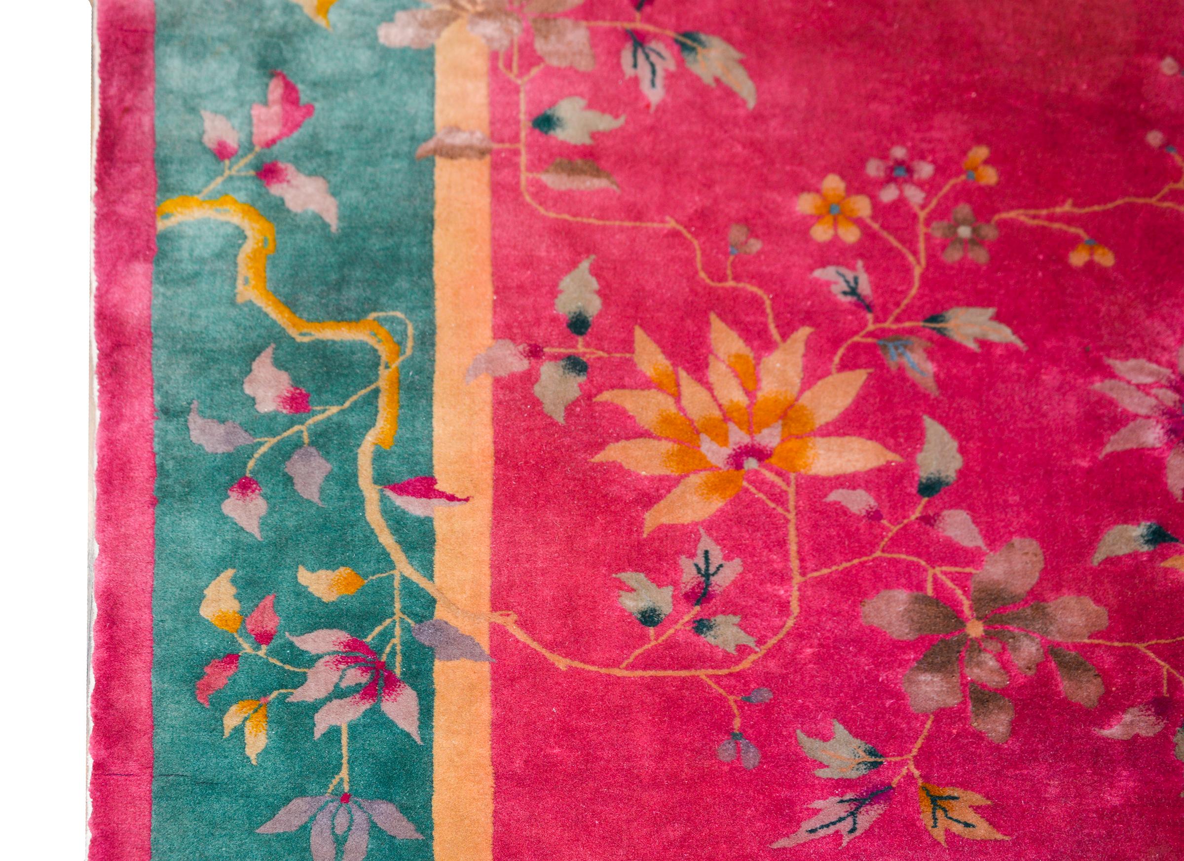 Chinesischer Art-déco-Teppich des frühen 20. Jahrhunderts (Art déco) im Angebot