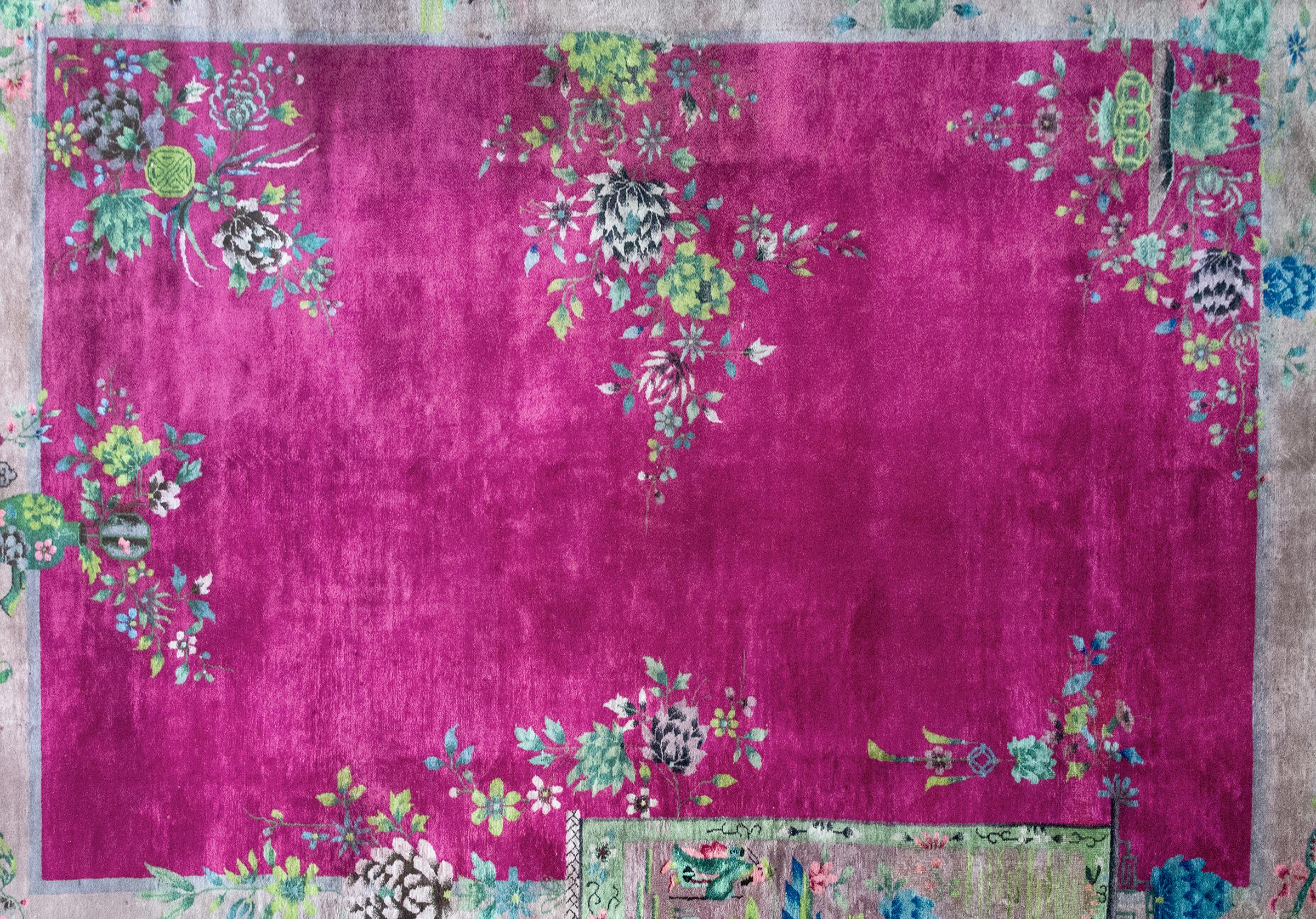 Art déco Tapis Art Déco chinois du début du 20ème siècle en vente