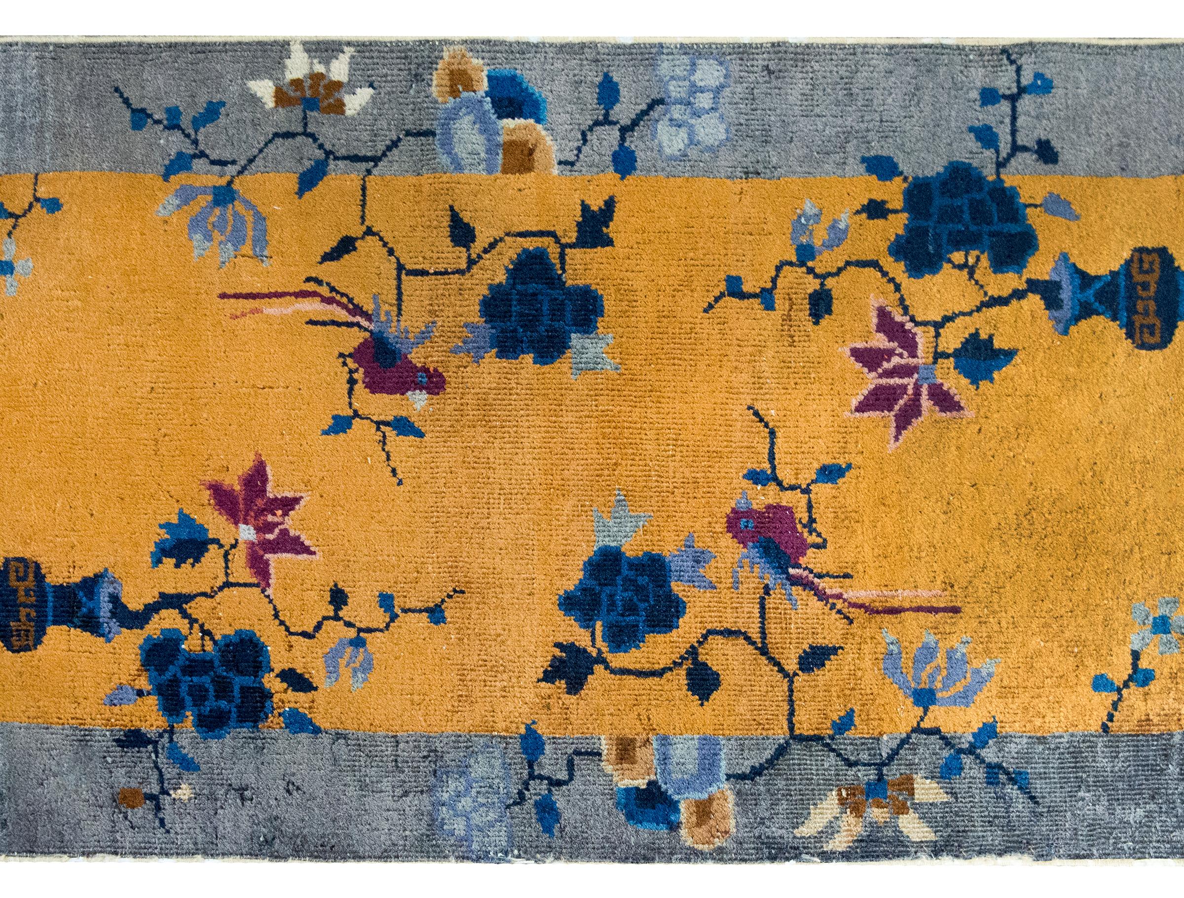 Hand-Knotted Early 20th Century Chinese Art Deco Rug For Sale