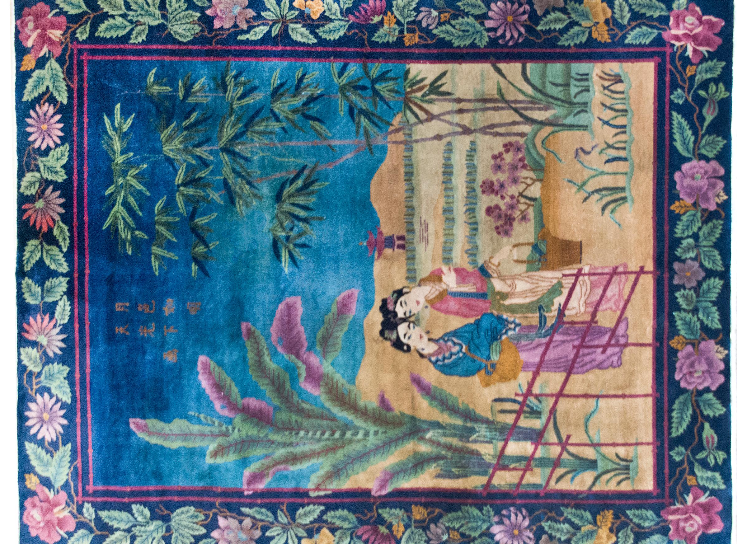 Early 20th Century Chinese Art Deco Rug (Art déco) im Angebot