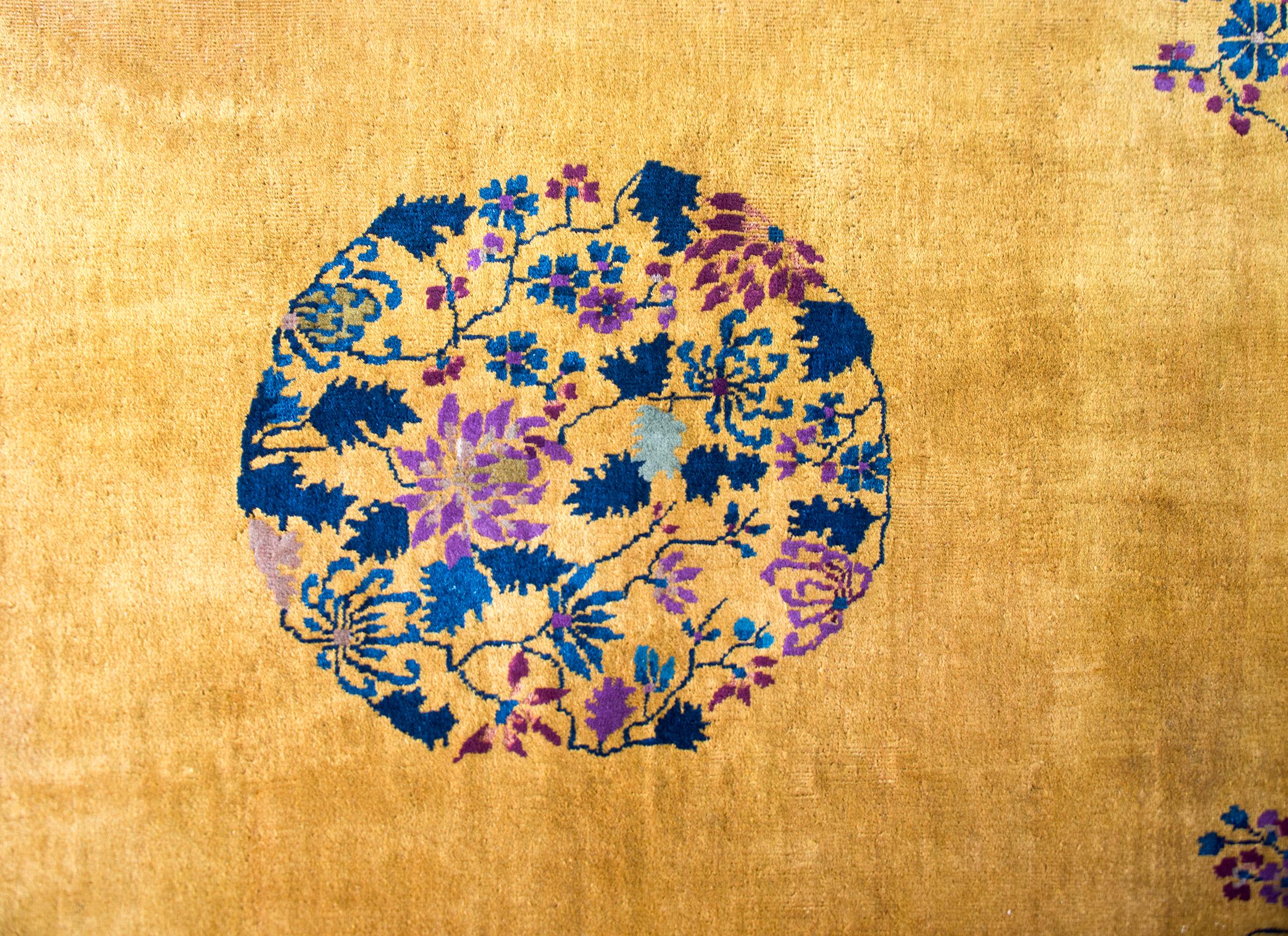 Chinesischer Art-déco-Teppich des frühen 20. Jahrhunderts (Handgeknüpft) im Angebot
