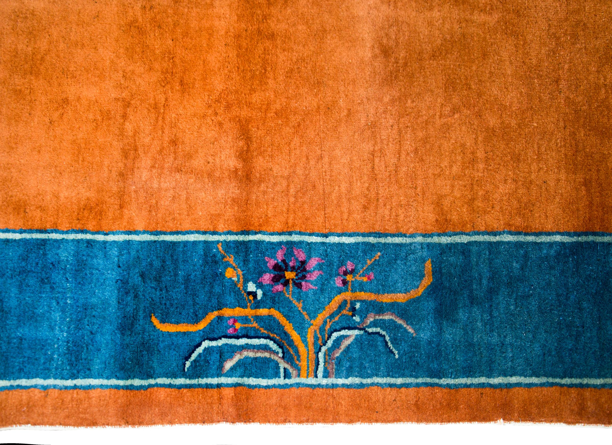 Chinesischer Art-Déco-Teppich aus dem frühen 20. (Handgeknüpft) im Angebot