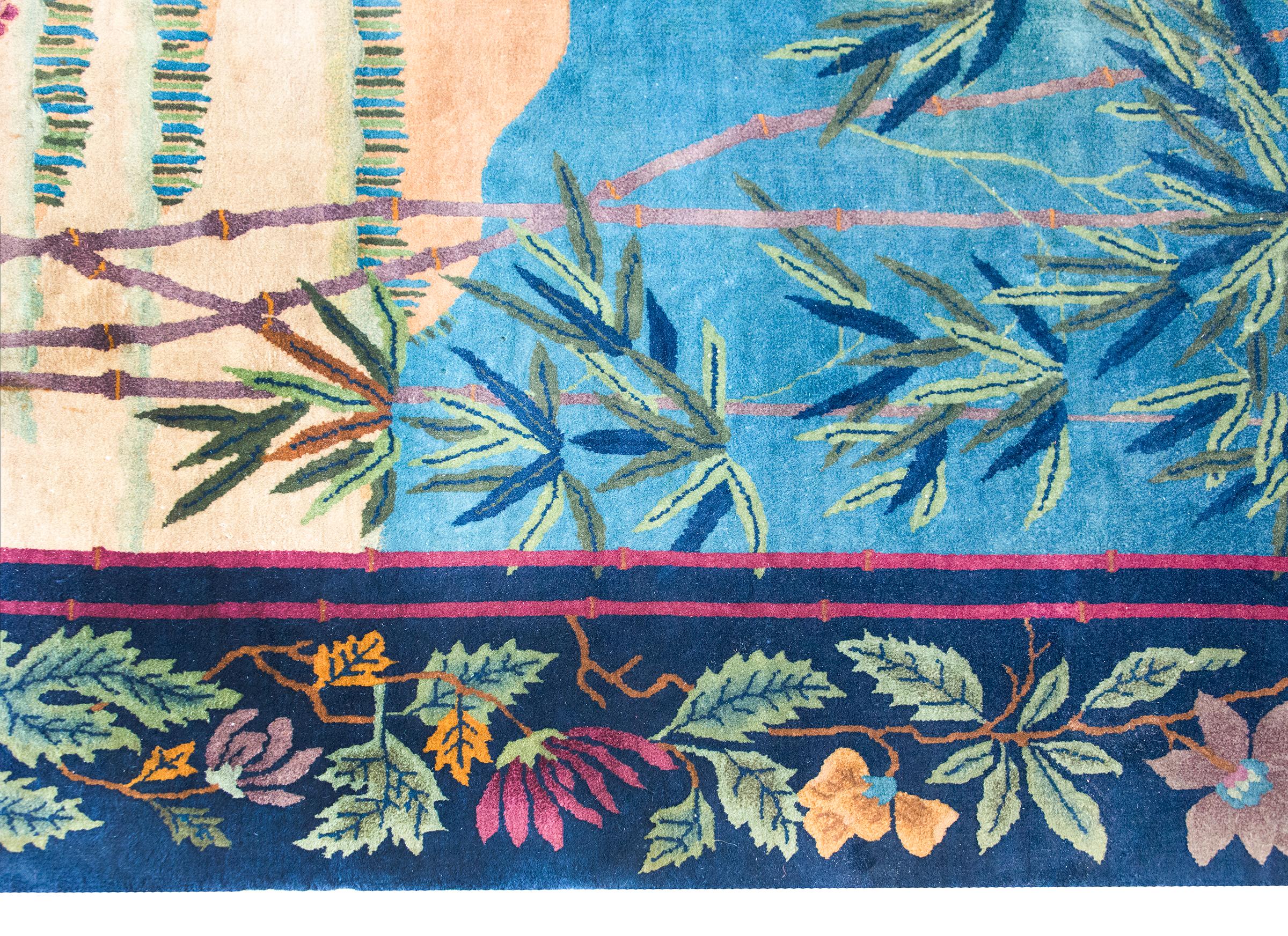 Early 20th Century Chinese Art Deco Rug (Chinesisch) im Angebot