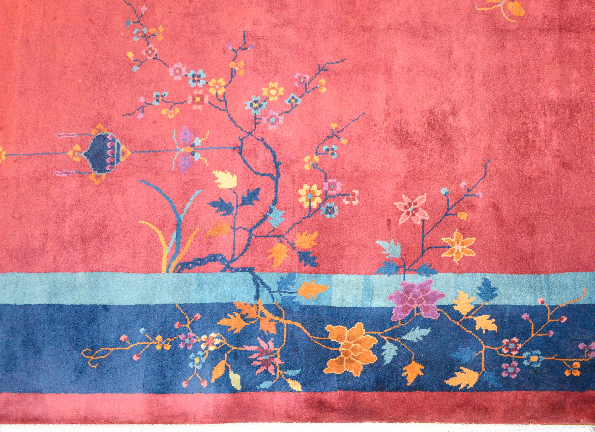 Wool Early 20th Century Chinese Art Deco Rug For Sale