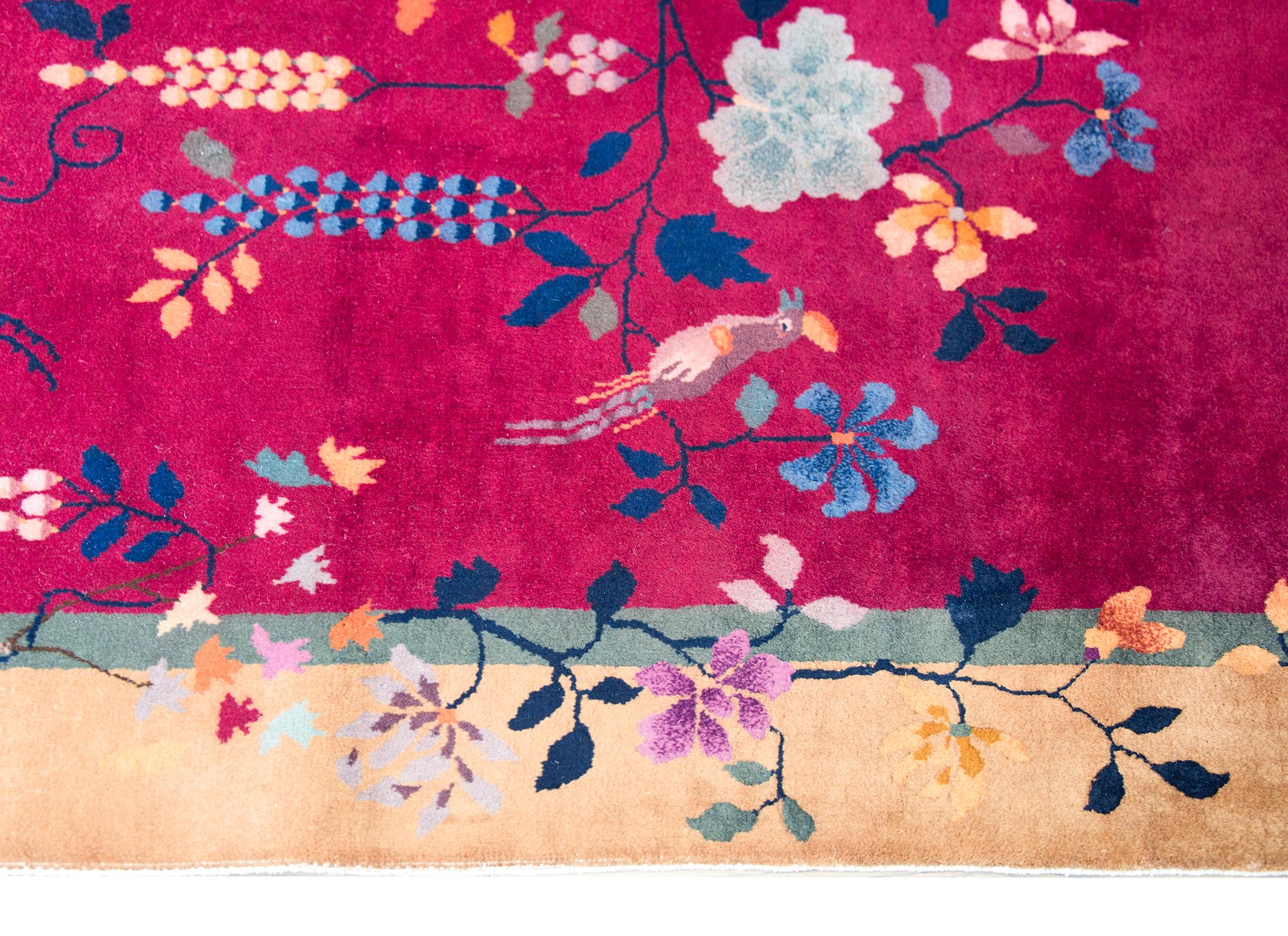 Chinesischer Art-Déco-Teppich aus dem frühen 20. im Zustand „Gut“ im Angebot in Chicago, IL