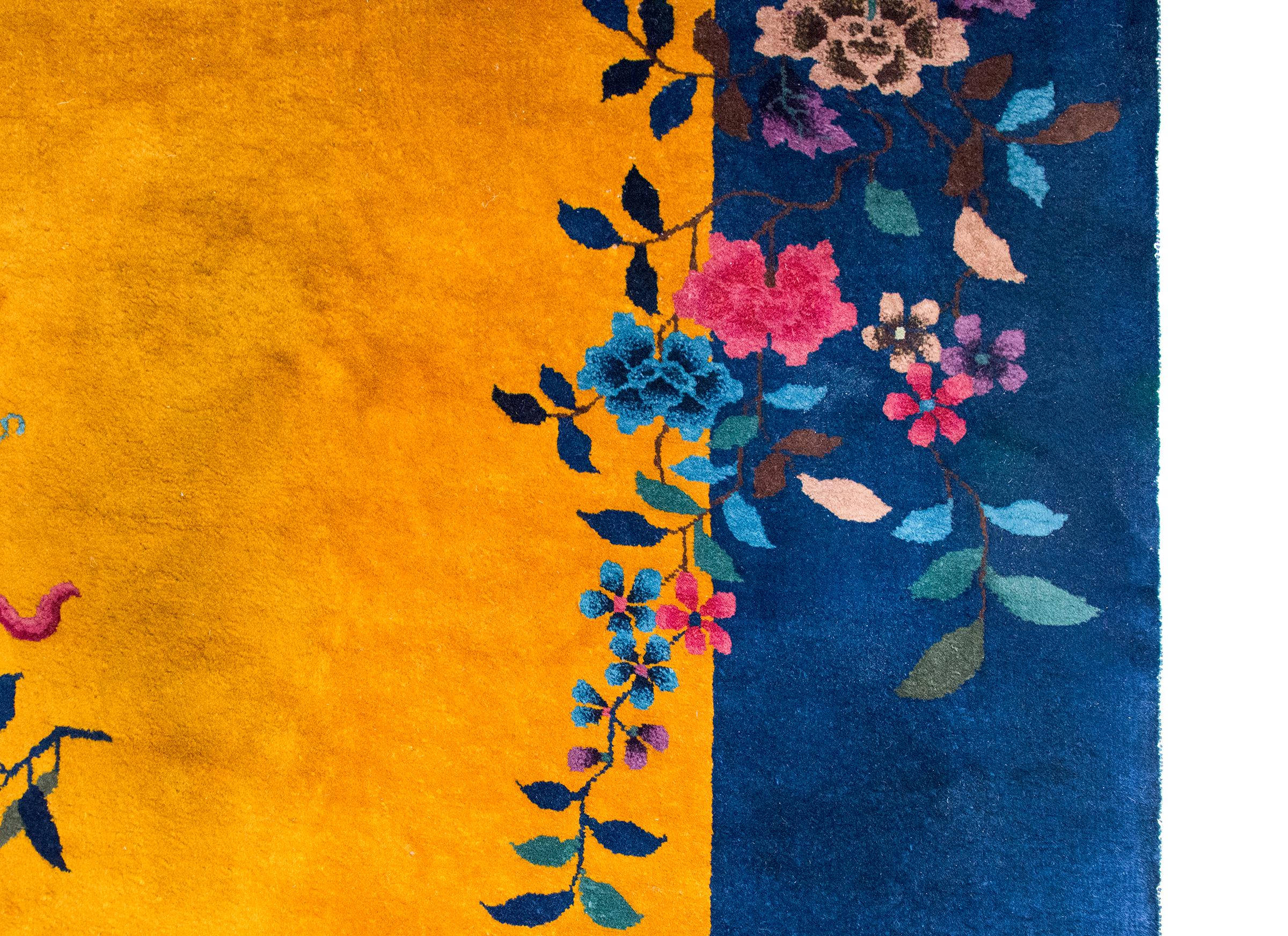 Wool Early 20th Century Chinese Art Deco Rug For Sale