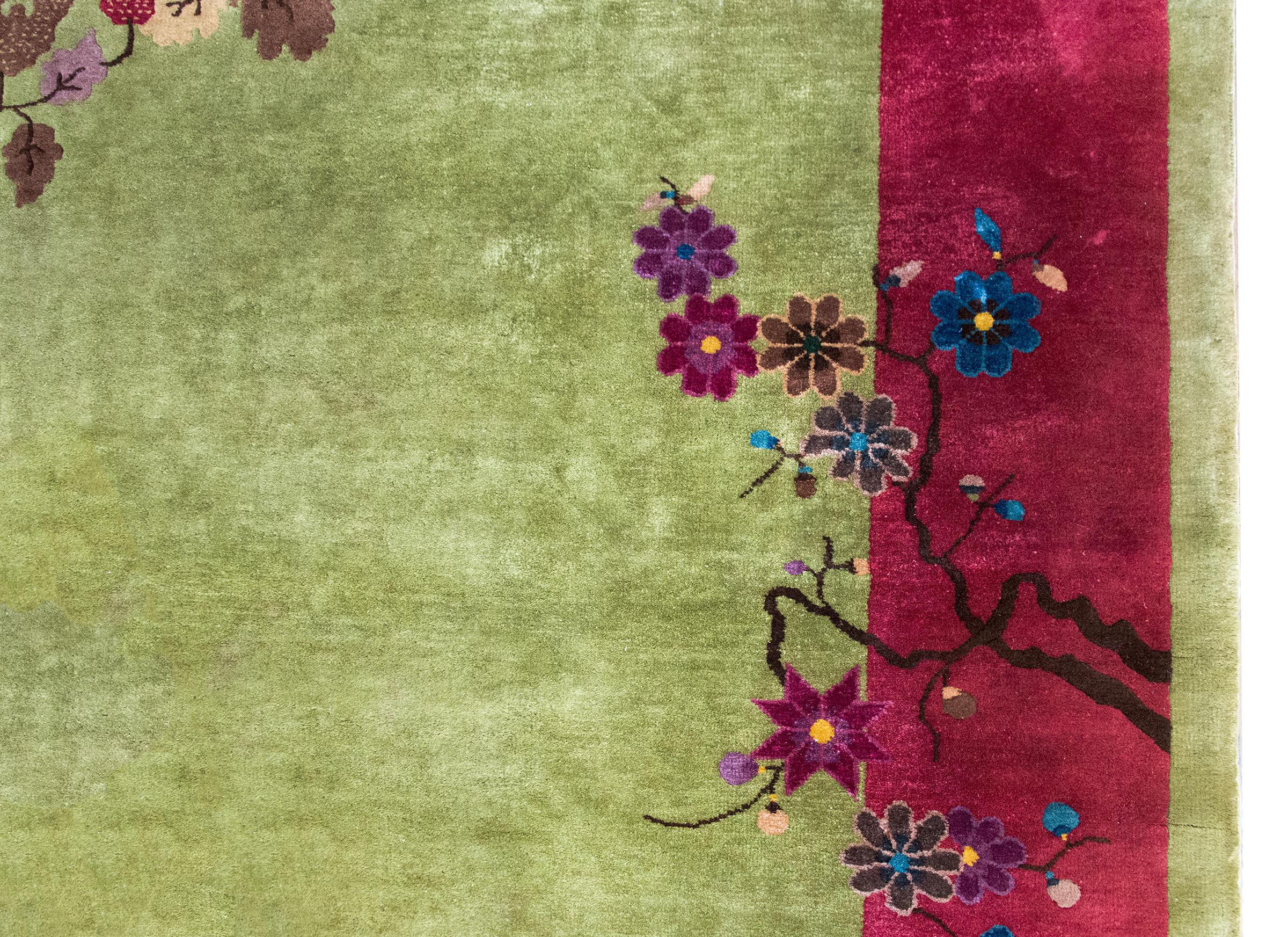 Wool Early 20th Century Chinese Art Deco Rug For Sale