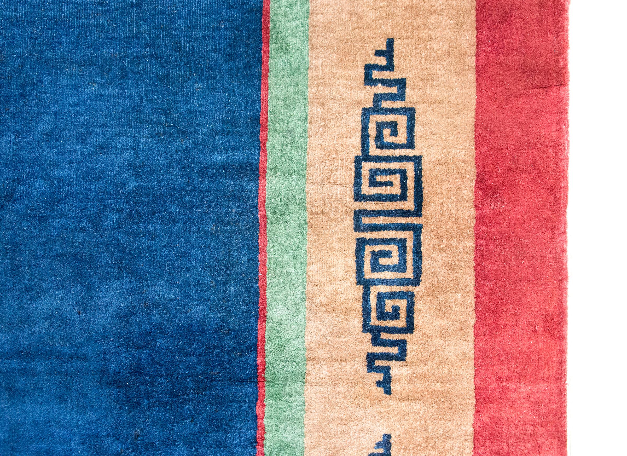 Noué à la main Tapis Art Déco chinois du début du 20ème siècle en vente