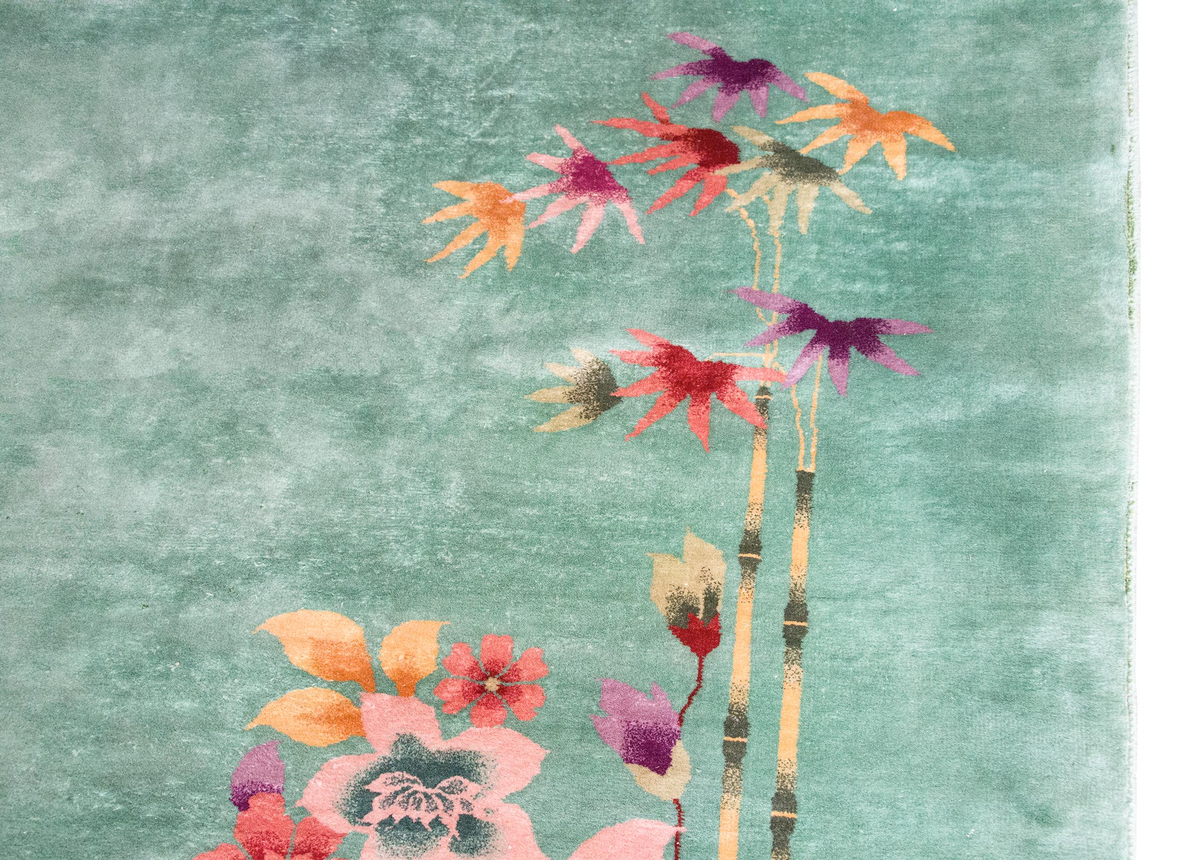 Noué à la main Tapis Art Déco chinois du début du 20ème siècle en vente