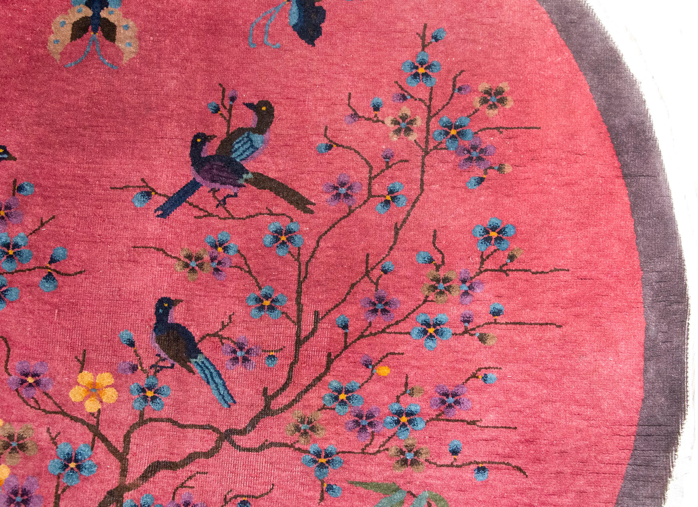 Noué à la main Tapis Art Déco chinois du début du 20ème siècle en vente
